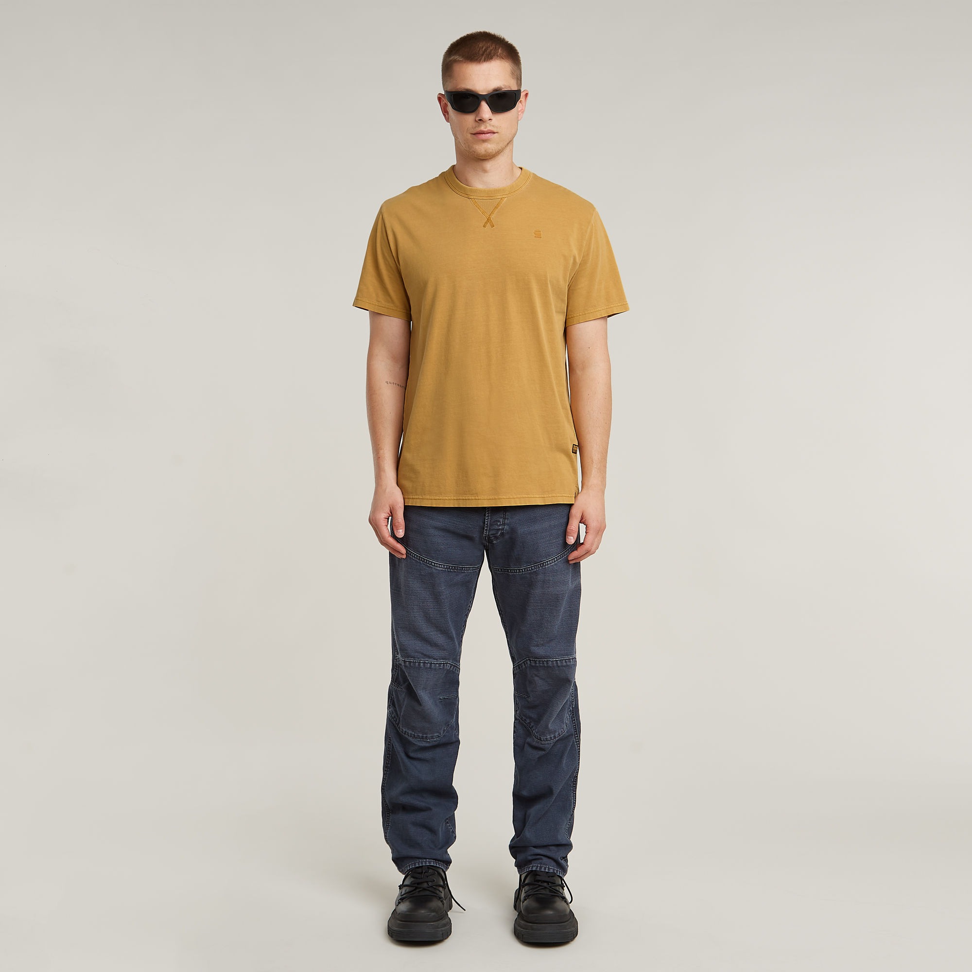 G-STAR T-Shirt »Nifous«, Rundhals, mit Rippeinsatz