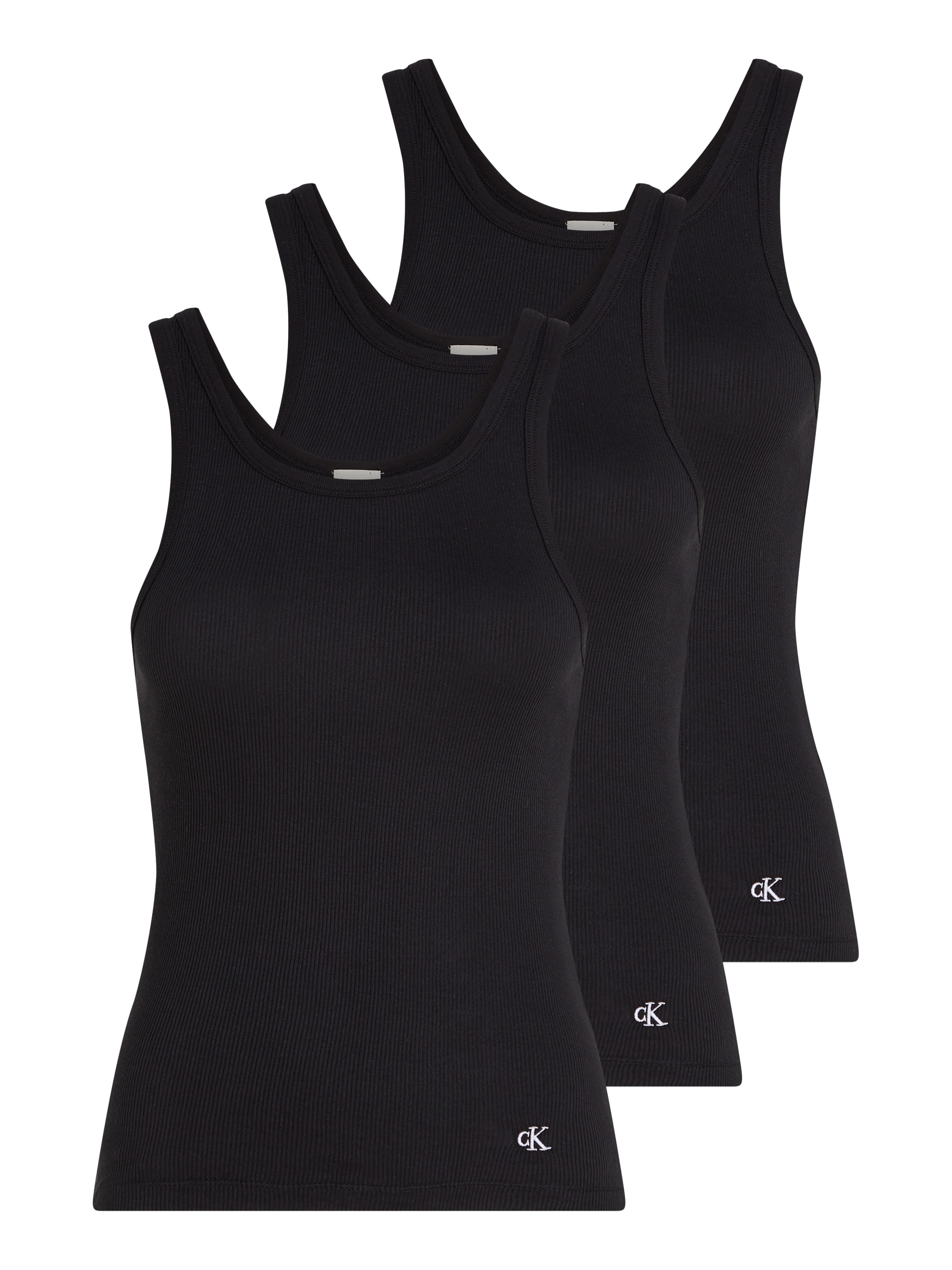 Calvin Klein Underwear Tanktop »SCOOP NECK COTTON TANK 3PK« Packung, 3er-Pack, 3 Stk. mit Logostickerei