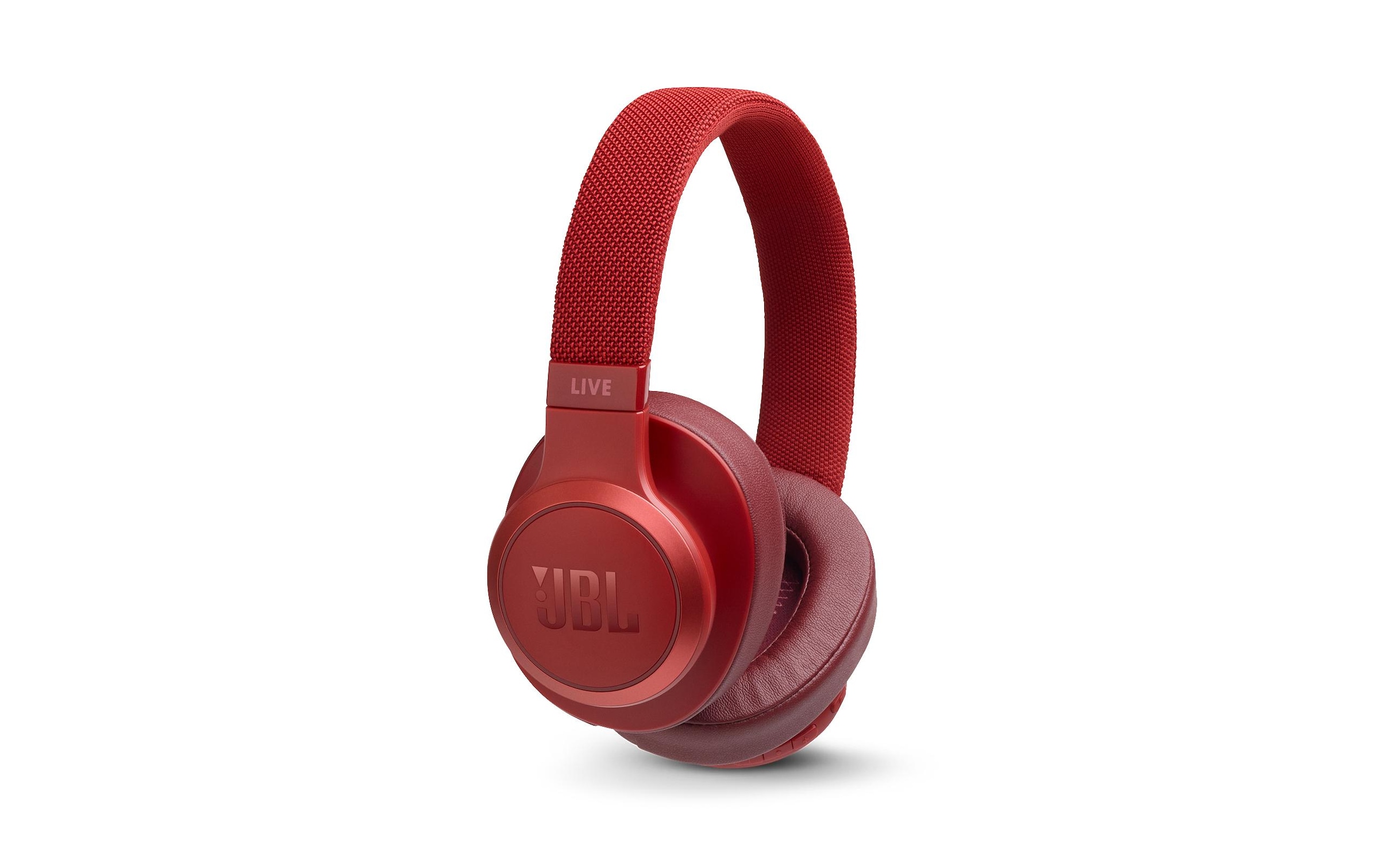 JBL Over-Ear-Kopfhörer »LIVE 500BT Rot«, Sprachsteuerung