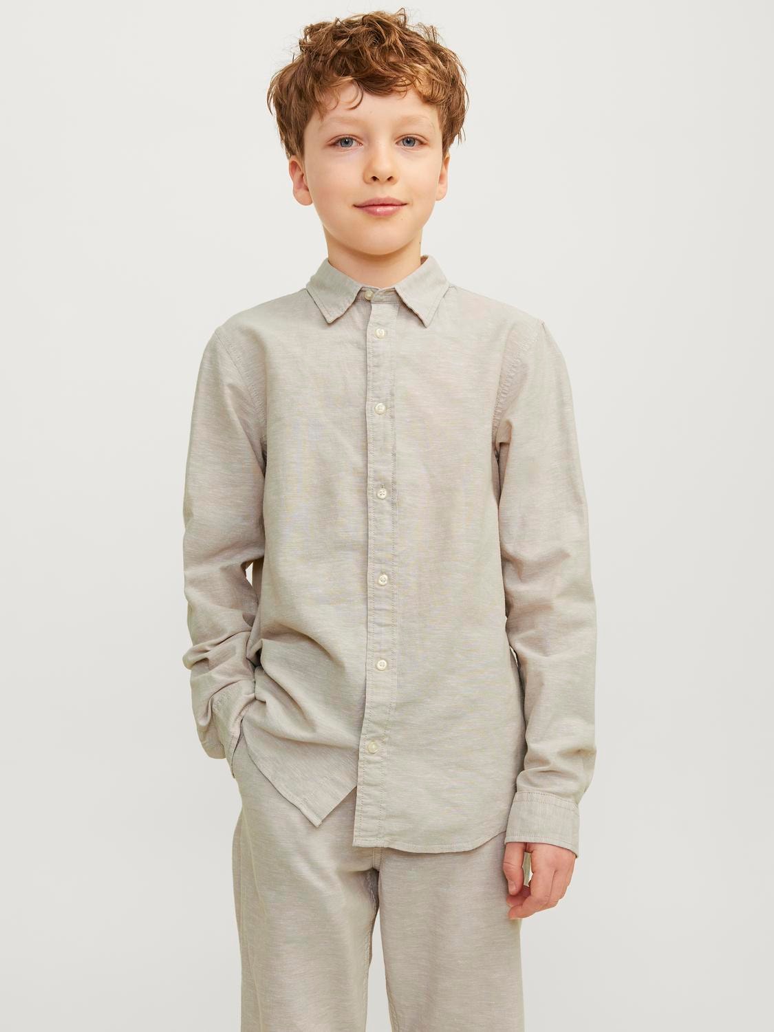 Jack & Jones Junior Langarmhemd »JJELINEN BLEND SHIRT LS SN JNR«