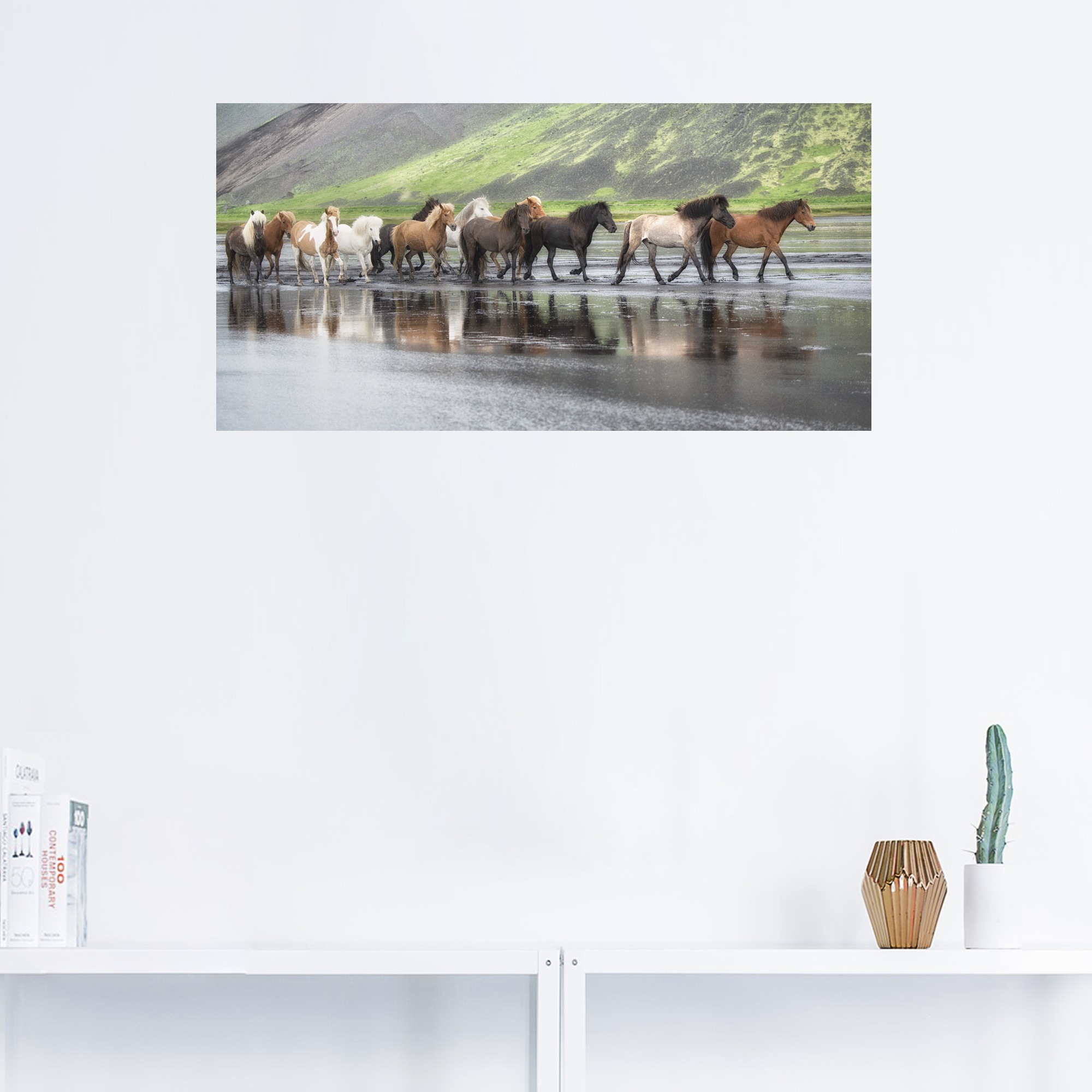 Artland Wandbild »Isländische Pferde XIV«, Haustiere, (1 St.), als Leinwandbild, Wandaufkleber in verschied. Grössen