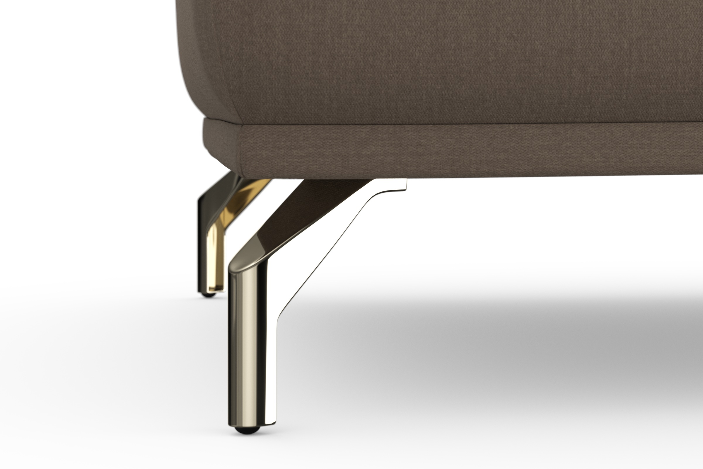 sit&more Hocker »Bailando«, mit Federkern und satinierten Nickelfüssen