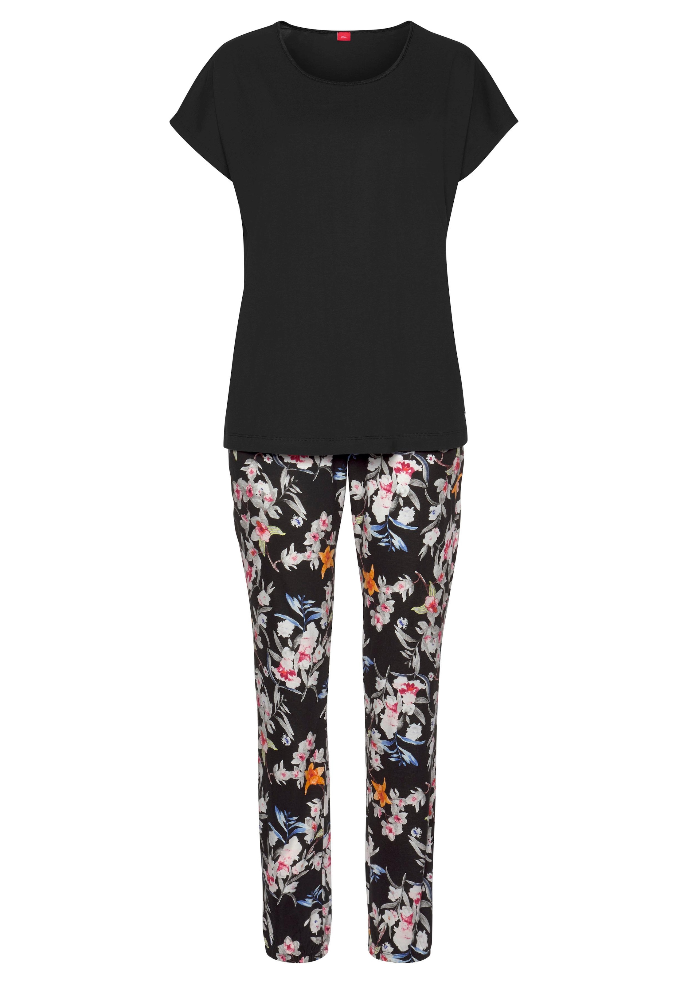 s.Oliver Pyjama Set, 2 mit Blumenmuster