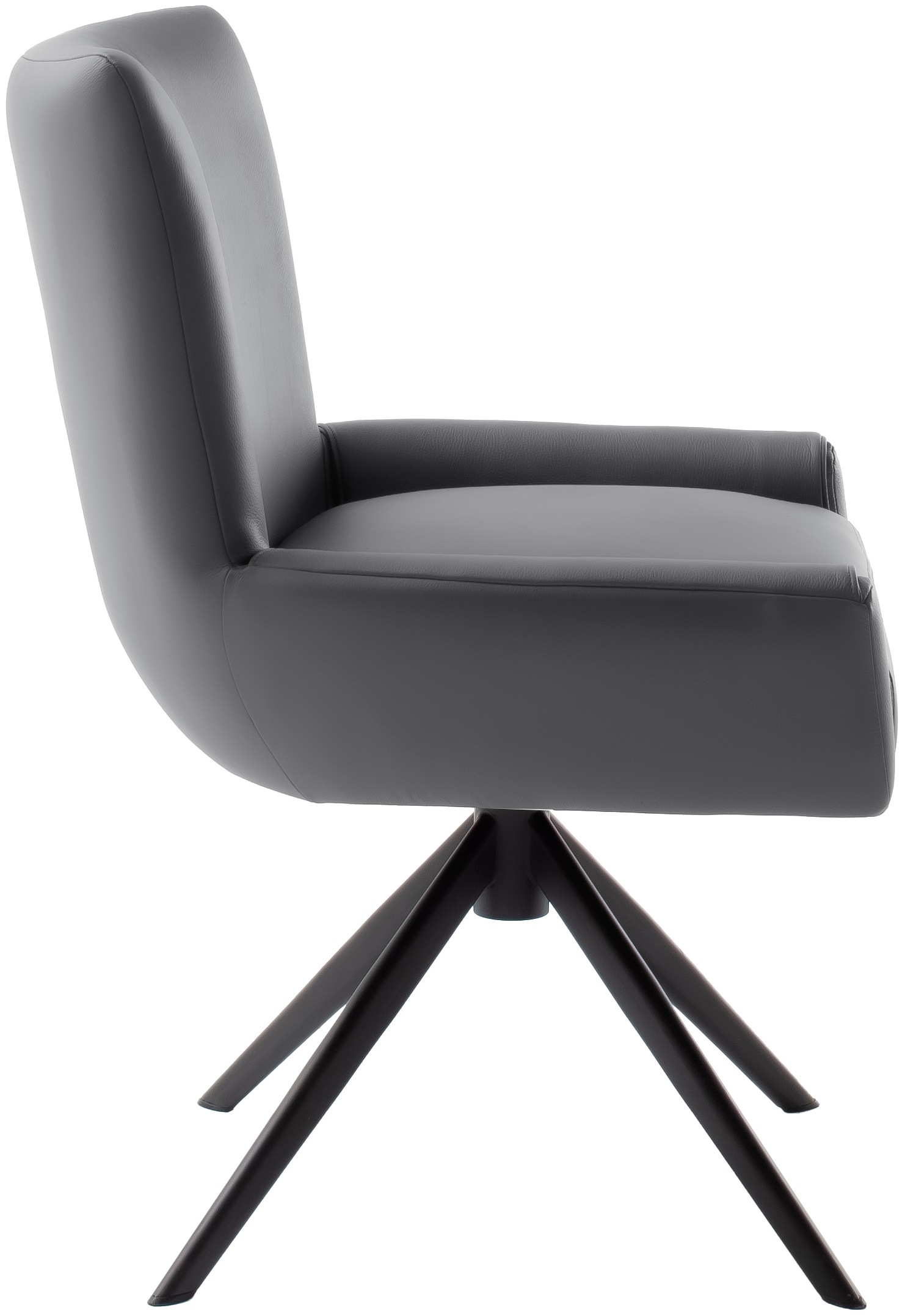 MCA furniture 4-Fussstuhl »WILSON Esszimmerstuhl, Armlehnstuhl, Polsterstuhl, modern«, (Set), 1 St., Leder, Stuhl, Armlehnenstuhl, drehbar, Taschenfederkern, belastbar 160 kg,XXL