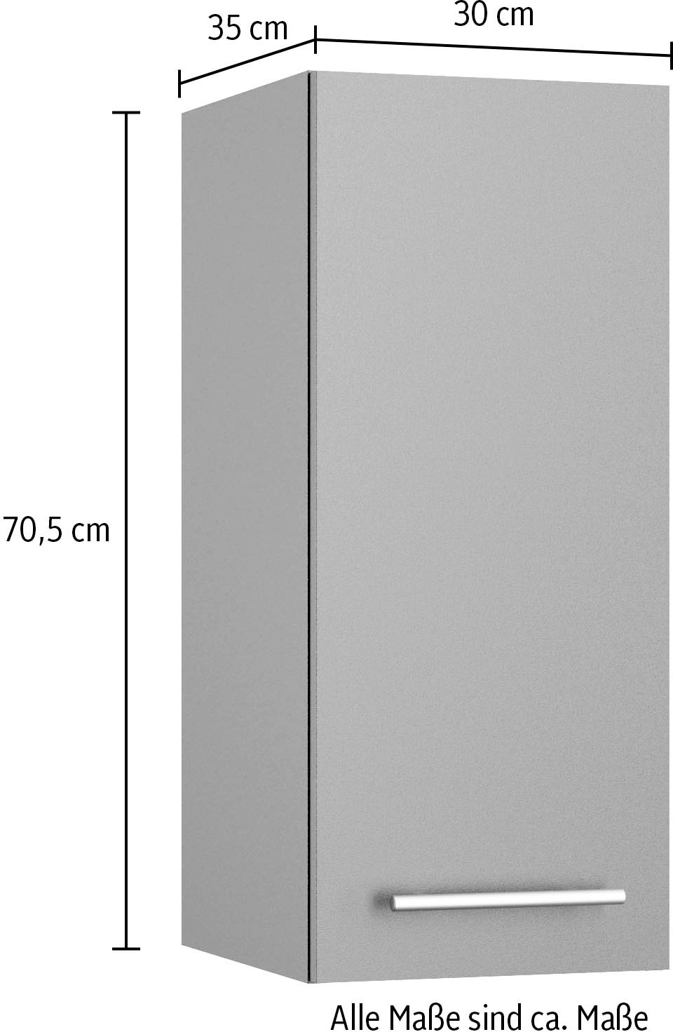 KOCHSTATION Hängeschrank »KS-Bern2«, Breite 30 cm, 1 Tür, 2 Einlegeböden