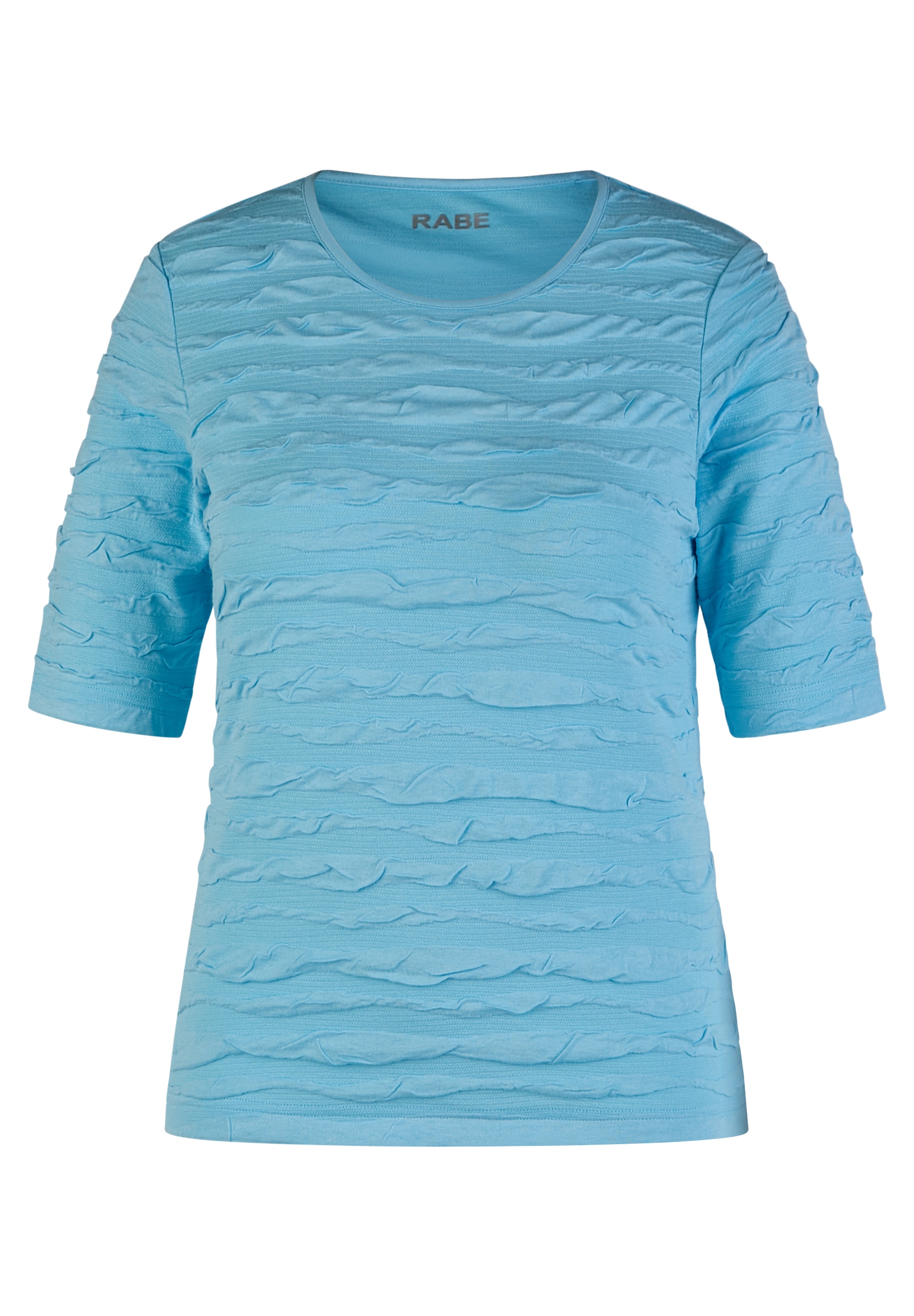 Rabe Rundhalsshirt, im Crincle-Look