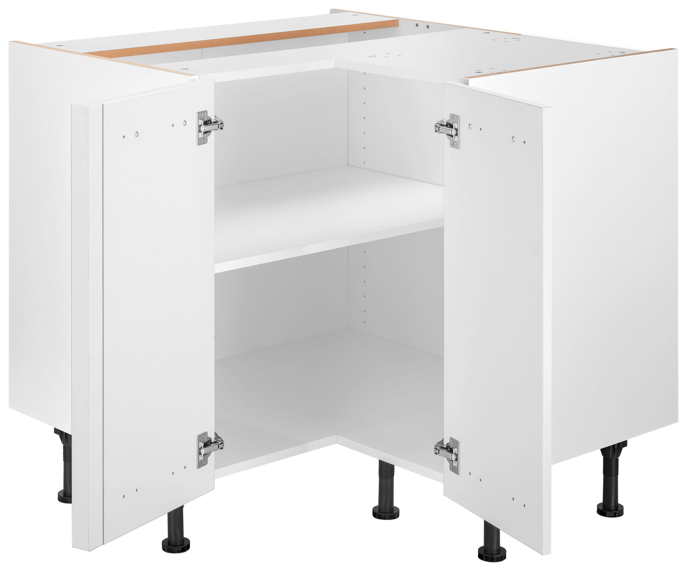 OPTIFIT Eckunterschrank »Elga«, mit Soft-Close-Funktion, höhenverstellbaren Füsse, Breite 90x90 cm