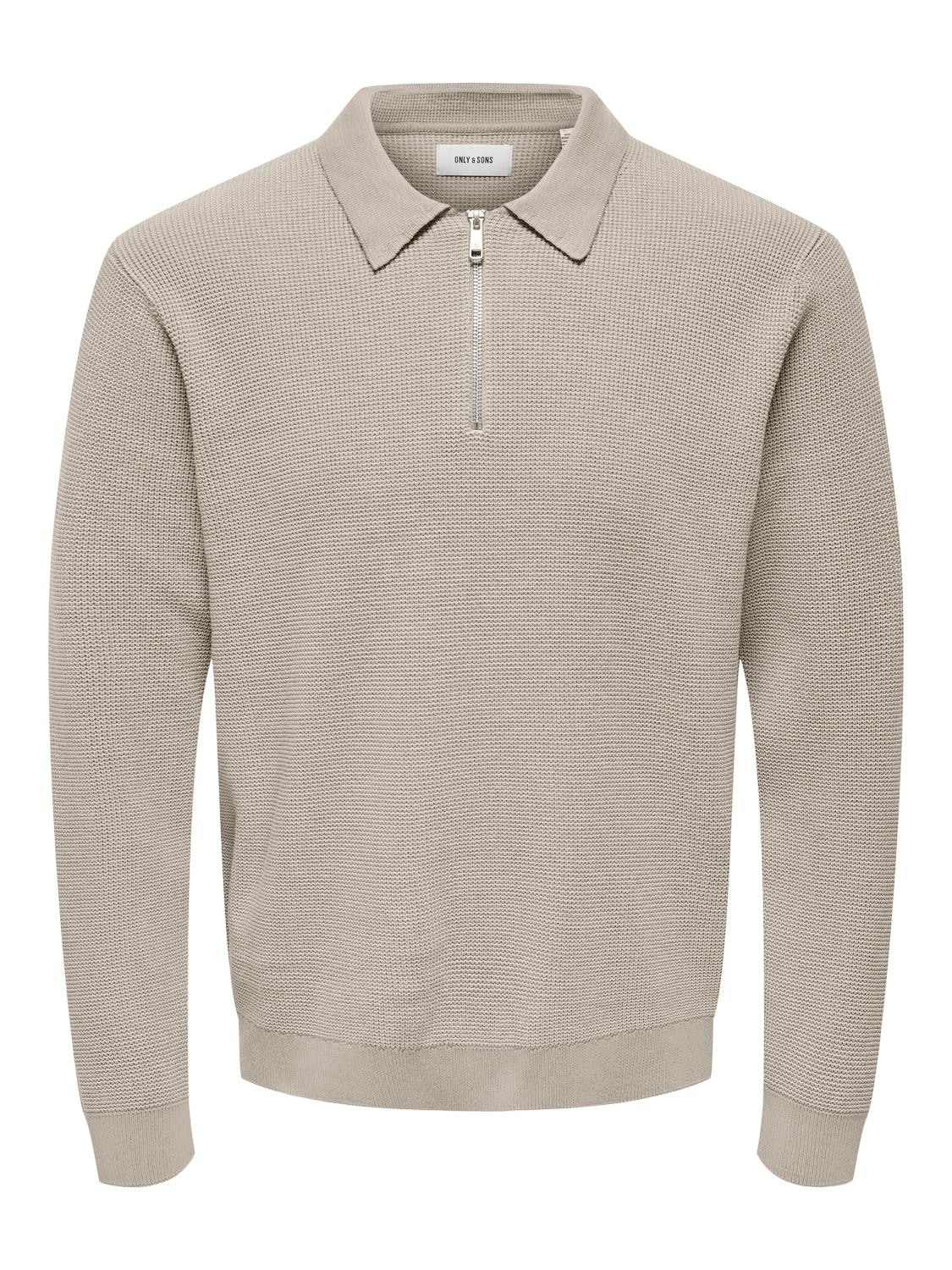 ONLY & SONS Polokragenpullover »ONSMATTEO LS ZIP POLO«