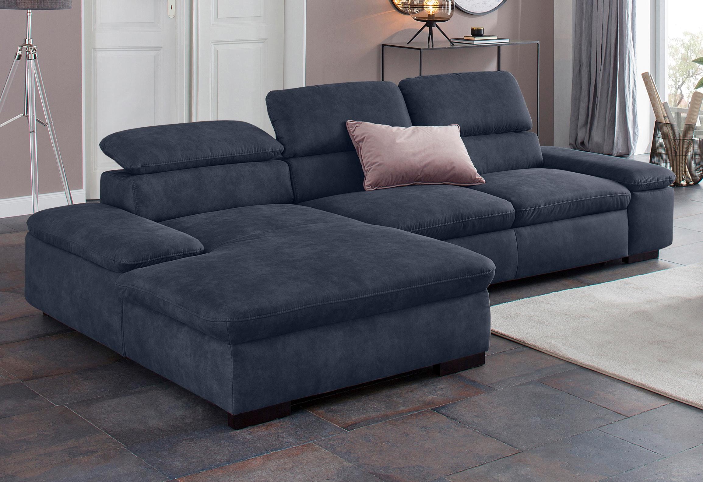 Home affaire Ecksofa »Alberto L-Form«, mit Kopfteilverstellung, wahlweise mit Bettfunktion