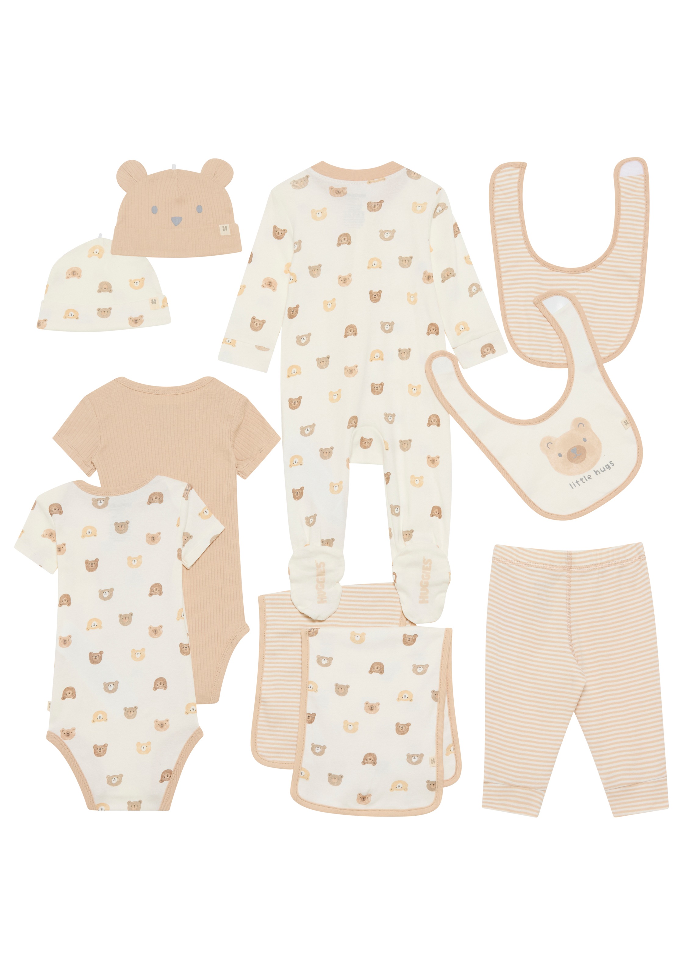 HUGGIES babywear Neugeborenen-Geschenkset »HGHN 10PC GIFT BOX SET«, mit Bärchenmotiven