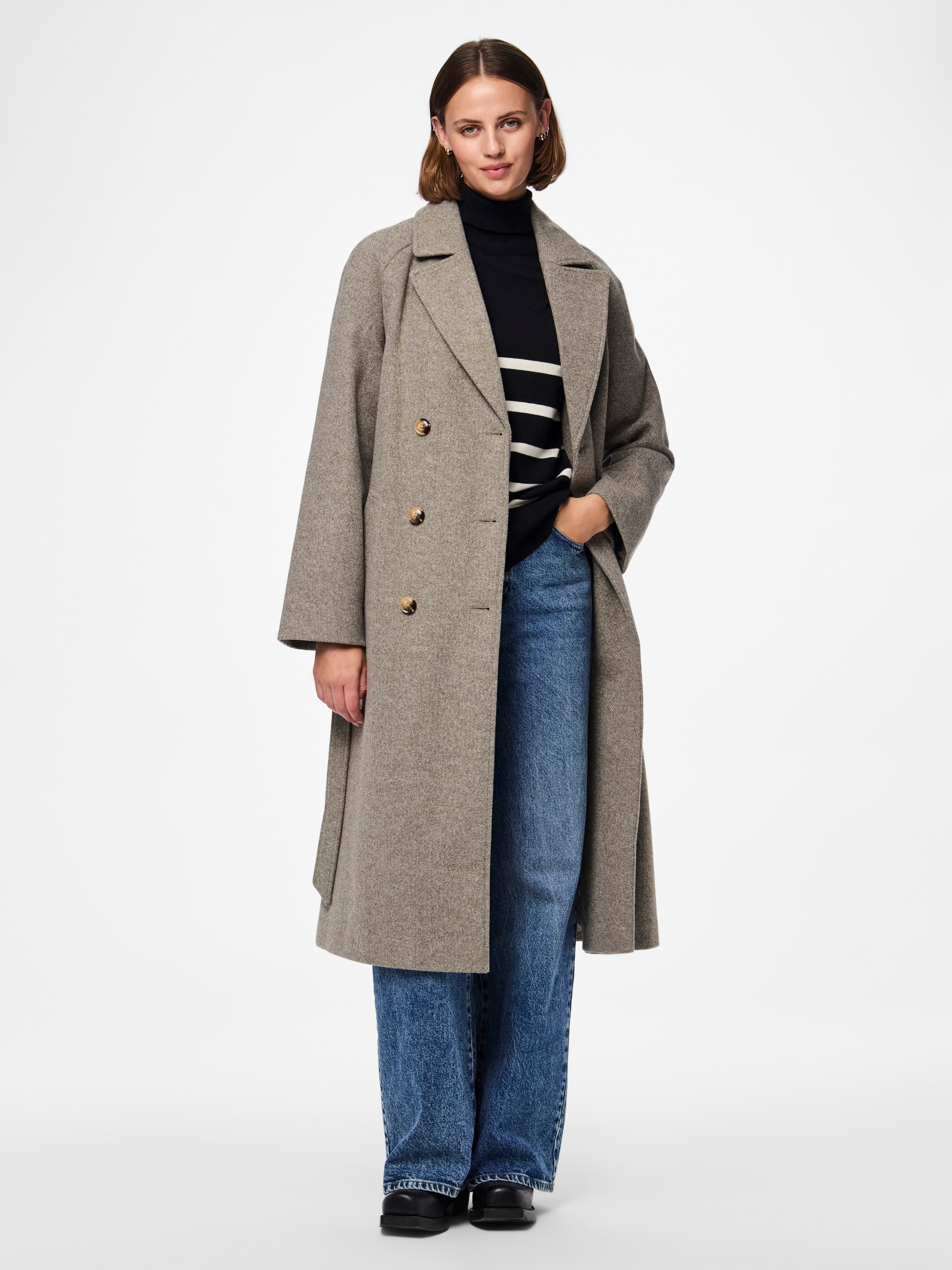 pieces Langmantel »PCMARBEL LONG COAT NOOS«