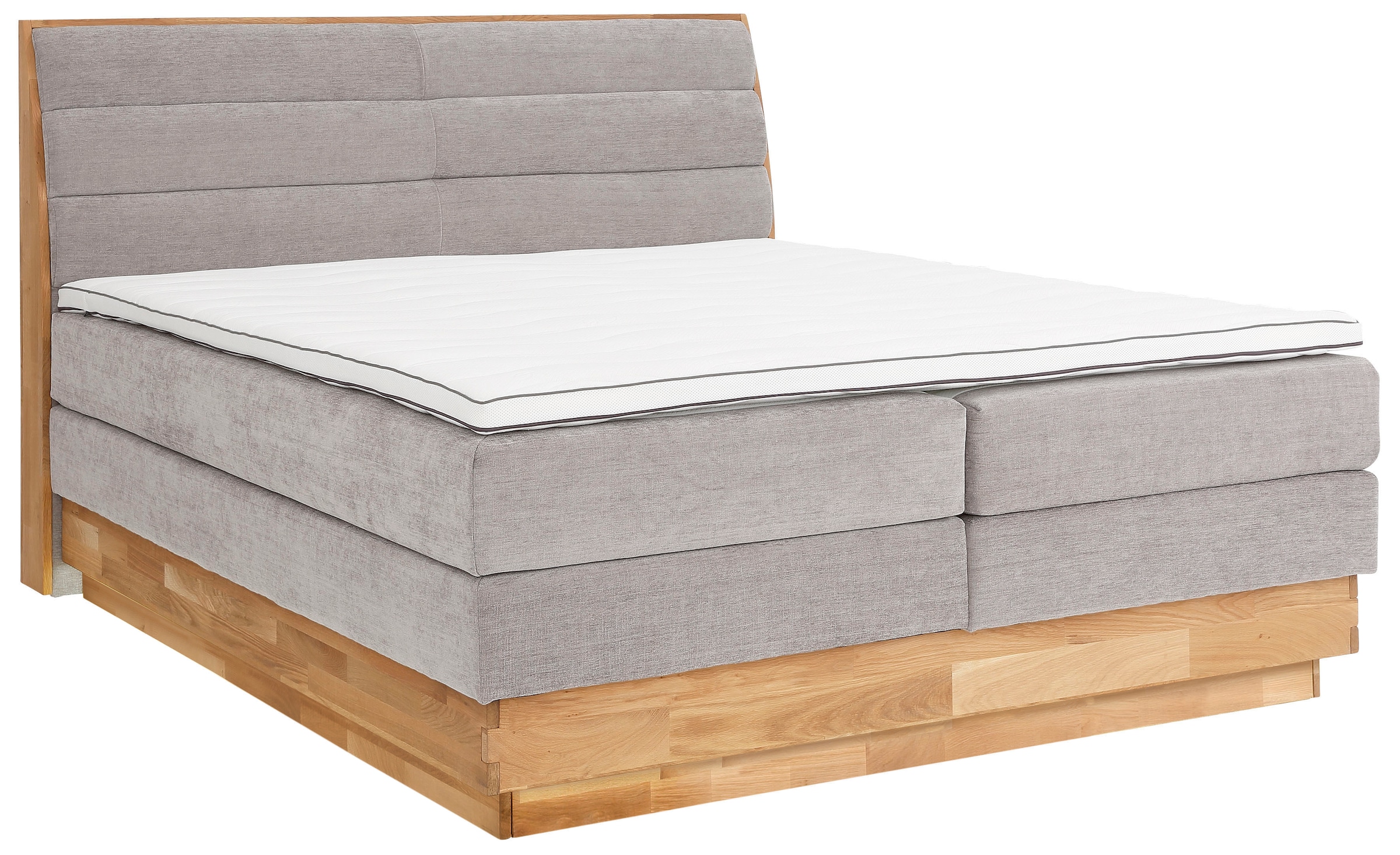 GOODproduct Boxspringbett »Jenna«, ohne LED-Beleuchtung, mit zertifizierten, recycelten Bezugsstoffen