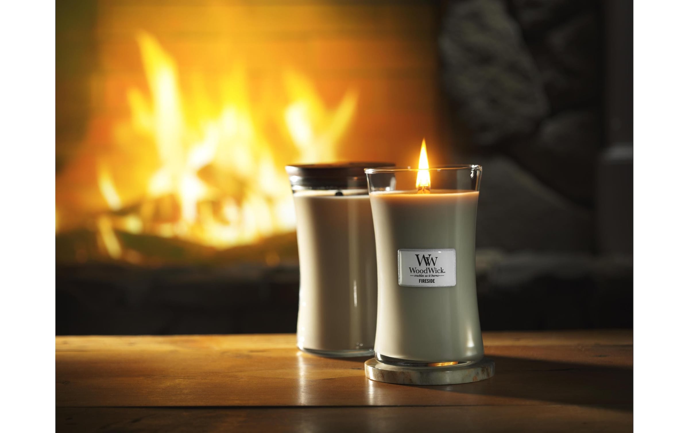 Woodwick Duftkerze »Fireside Mini Jar«