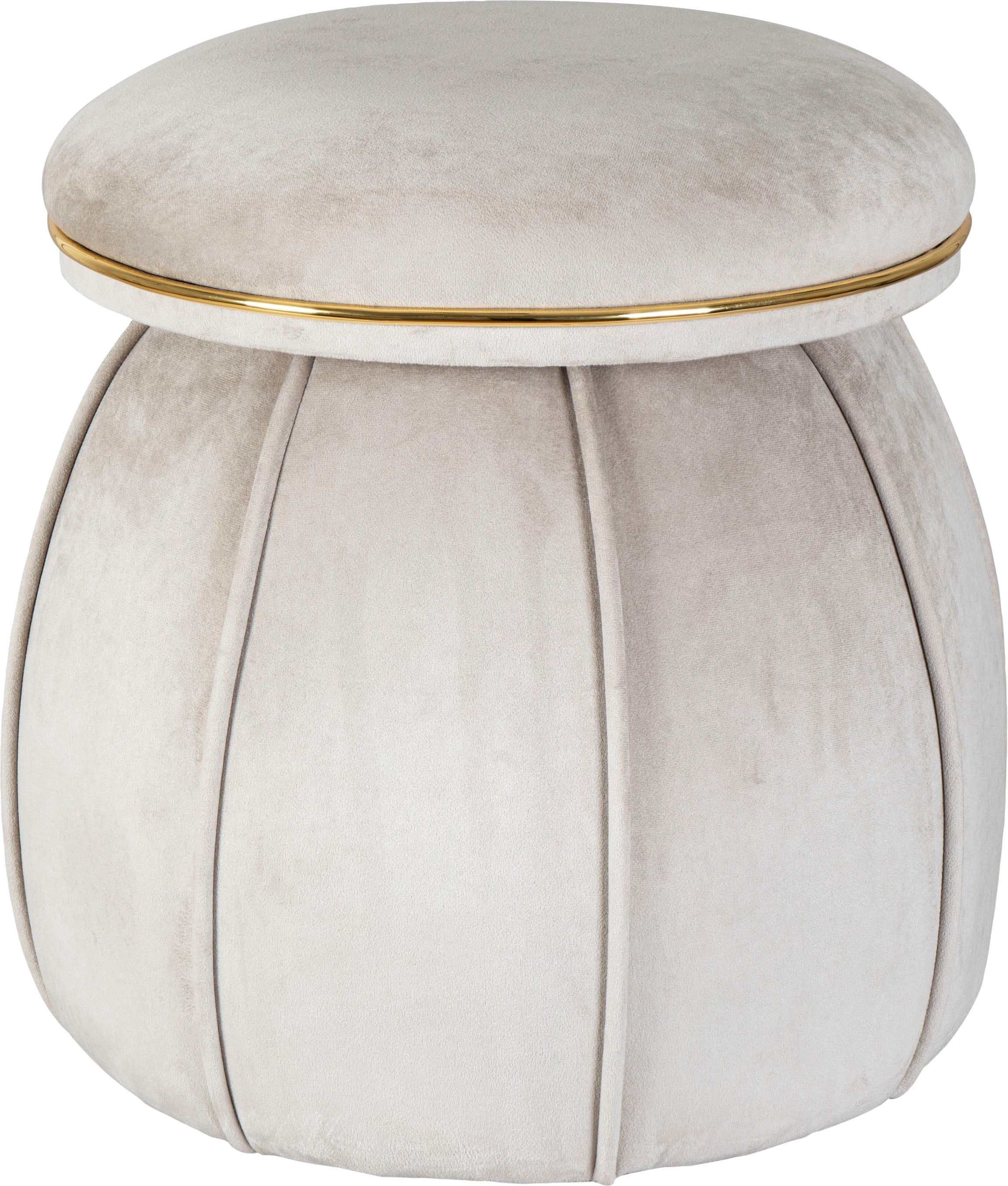 Kayoom Sitzhocker »Hocker Corin,extravagante Form,stilvolle Farben,elegant gesteppter Fuss«, (1 St.), komfortabel, hochqualitativ, pflegeleicht, sorgfältig verarbeitet