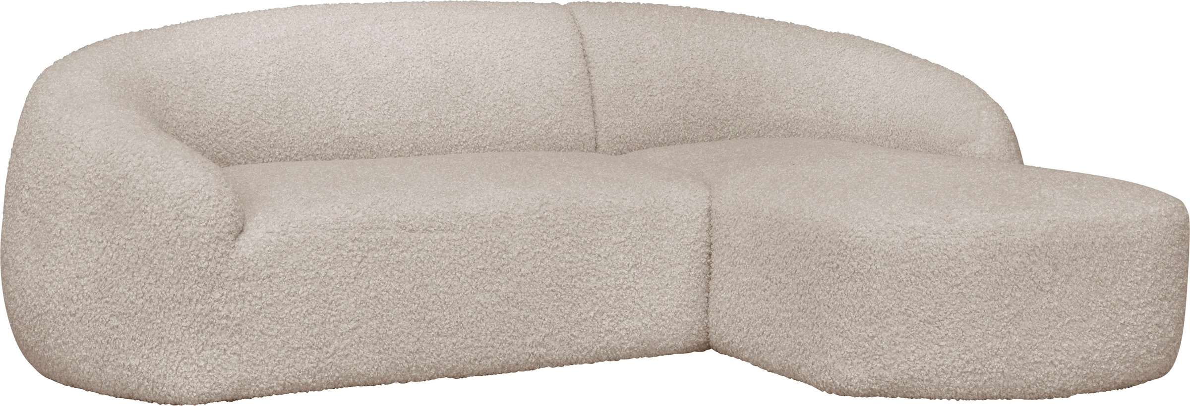 LeGer Home by Lena Gercke Ecksofa »L-Form, Designersofa, organische Form, Masse B/T/H: 255/170/81 cm«, mit Wellenunterfederung, auch in Bouclé, Recamiere rechts/links