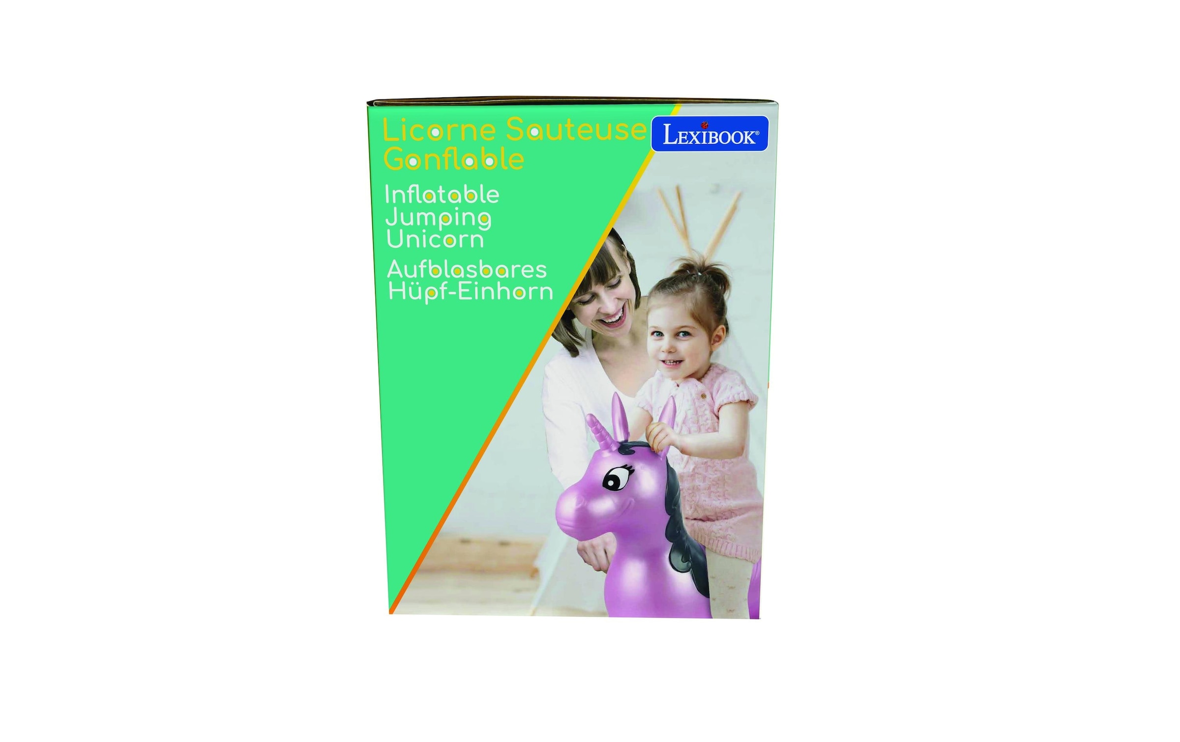 Lexibook® Hüpftier »Einhorn 50 cm«, Schnell aufzublasen mit der mitgelieferten Handpumpe