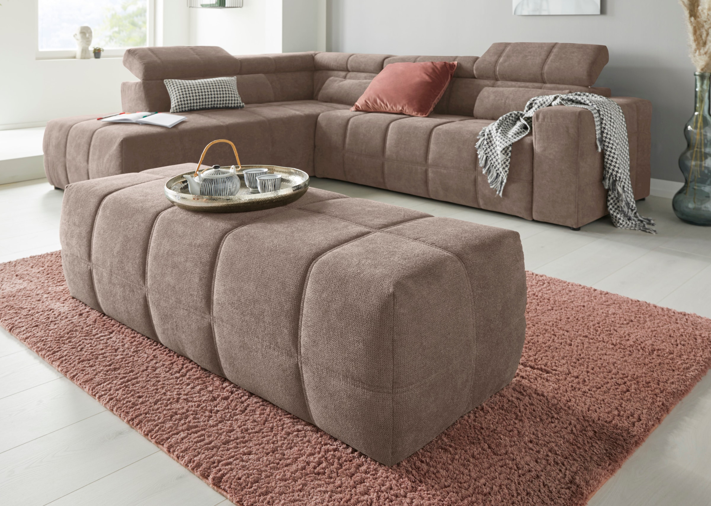 DOMO collection Hocker »Brandon«, grosse Ausführung passend zu "Brandon"