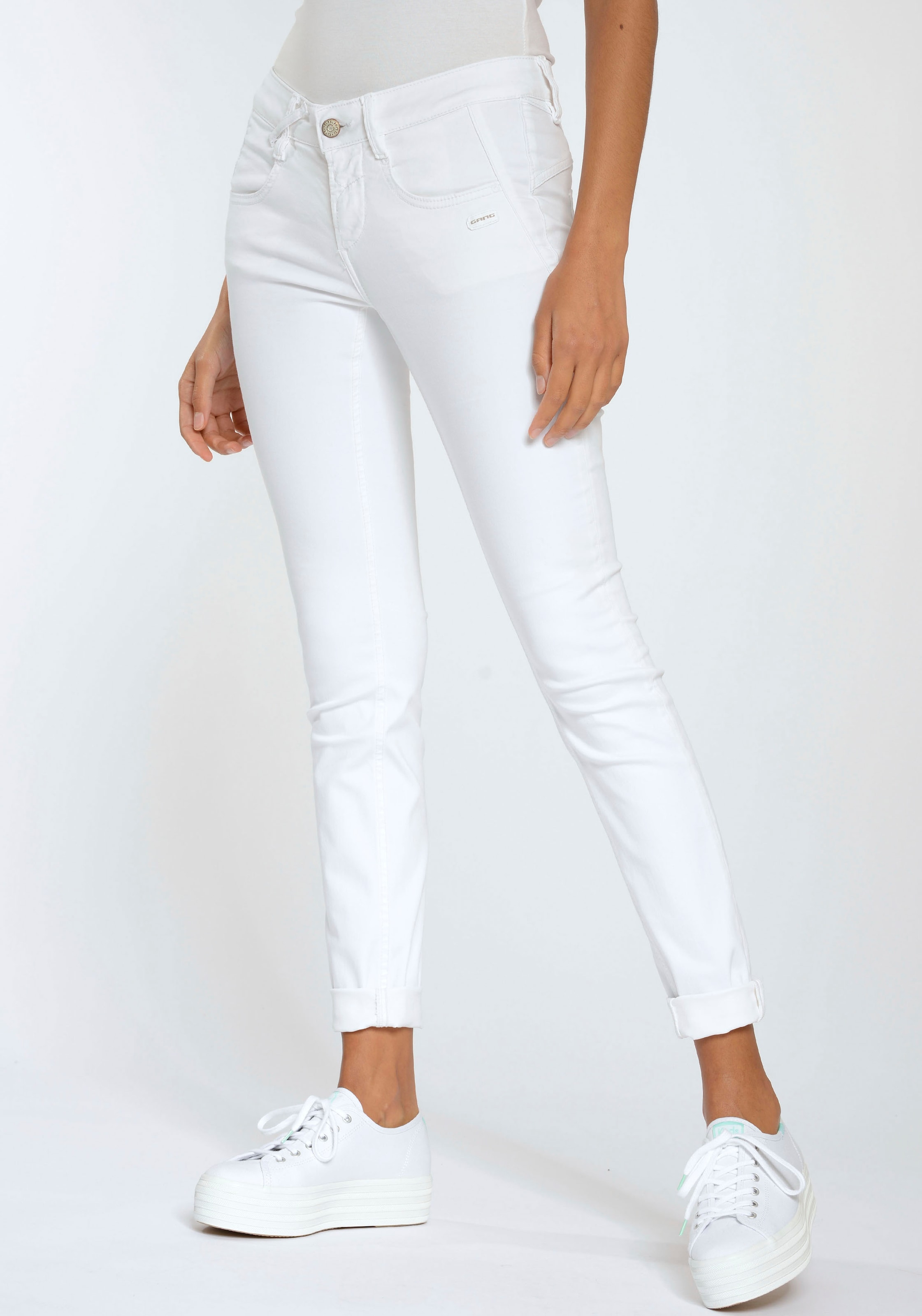 GANG Skinny-fit-Jeans »94NELE«, mit Rundpasse und seitlichen  Dreieckseinsätzen online kaufen | Jelmoli-Versand