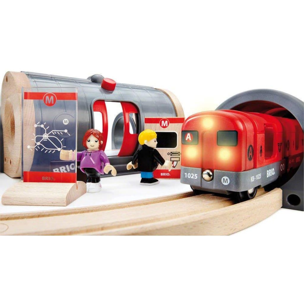 BRIO® Spielzeugeisenbahn-Erweiterung »BRIO® WORLD Metro Bahn Set«, (Set)