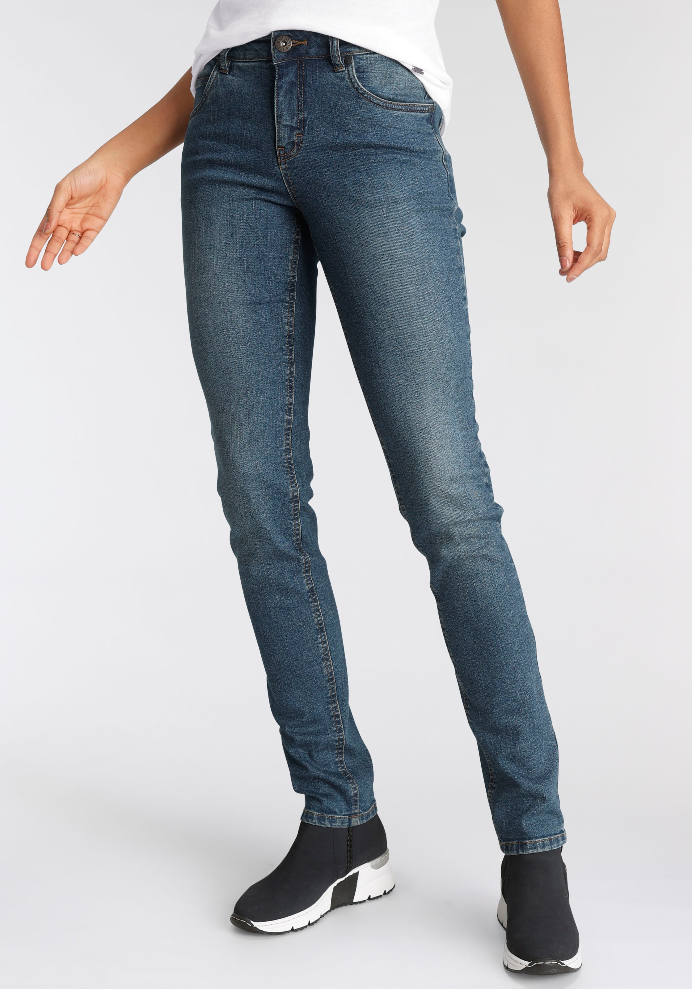 Arizona slim hot sale straight jeans