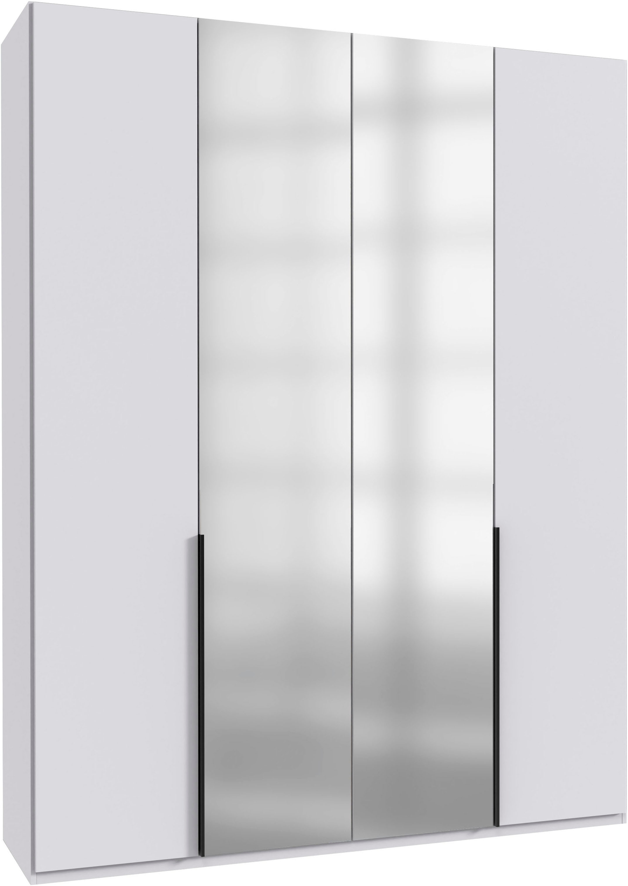 Wimex Kleiderschrank »Mugano,in 5 Breiten,2 Höhen,2 Tiefen, viele Farben, Made in Germany« in Basic oder Premium Ausstattung, mit langen Griffen aus Metall, mit oder ohne Spiegel