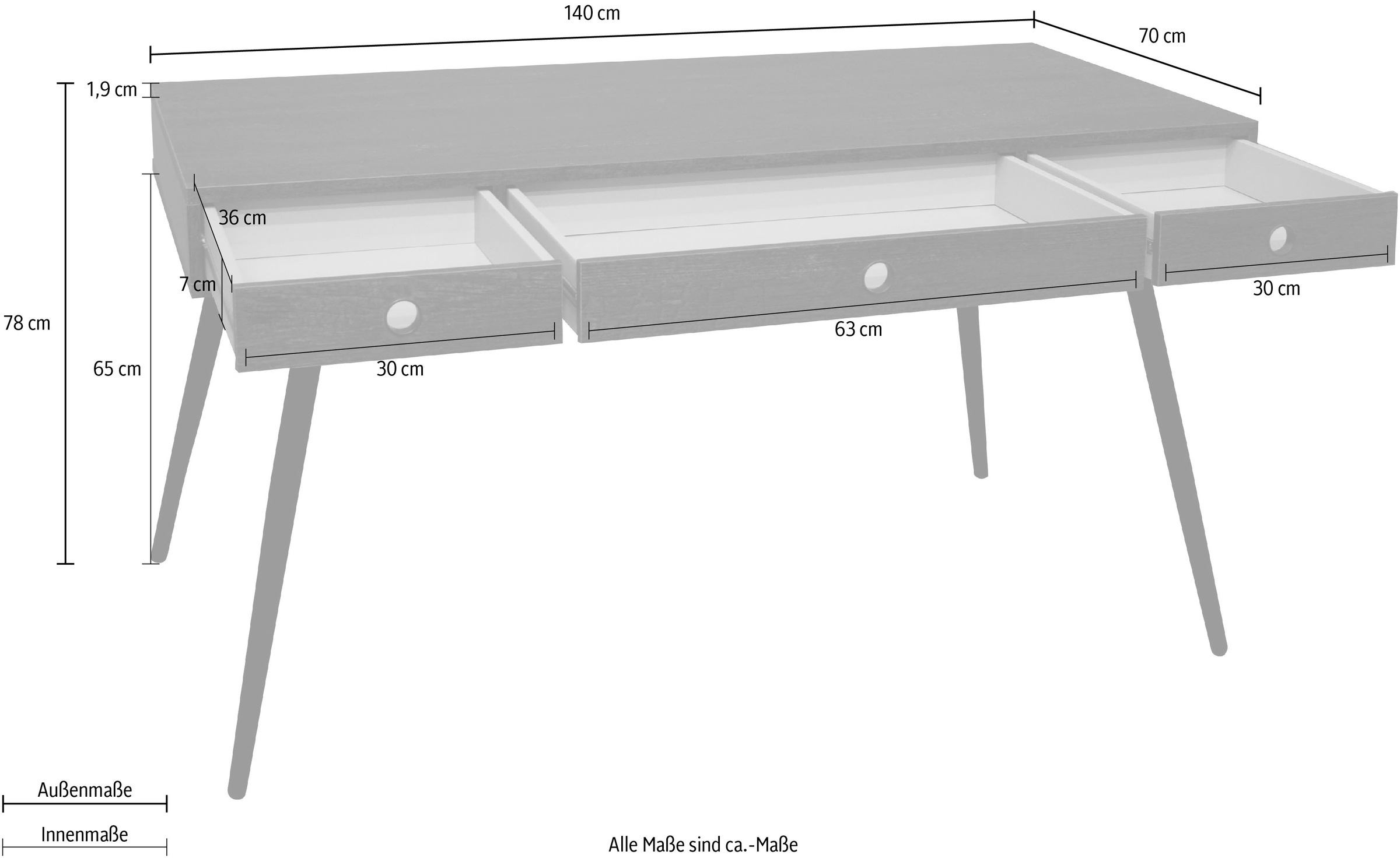 Mäusbacher Schreibtisch »Big System Office«, Breite 140 cm