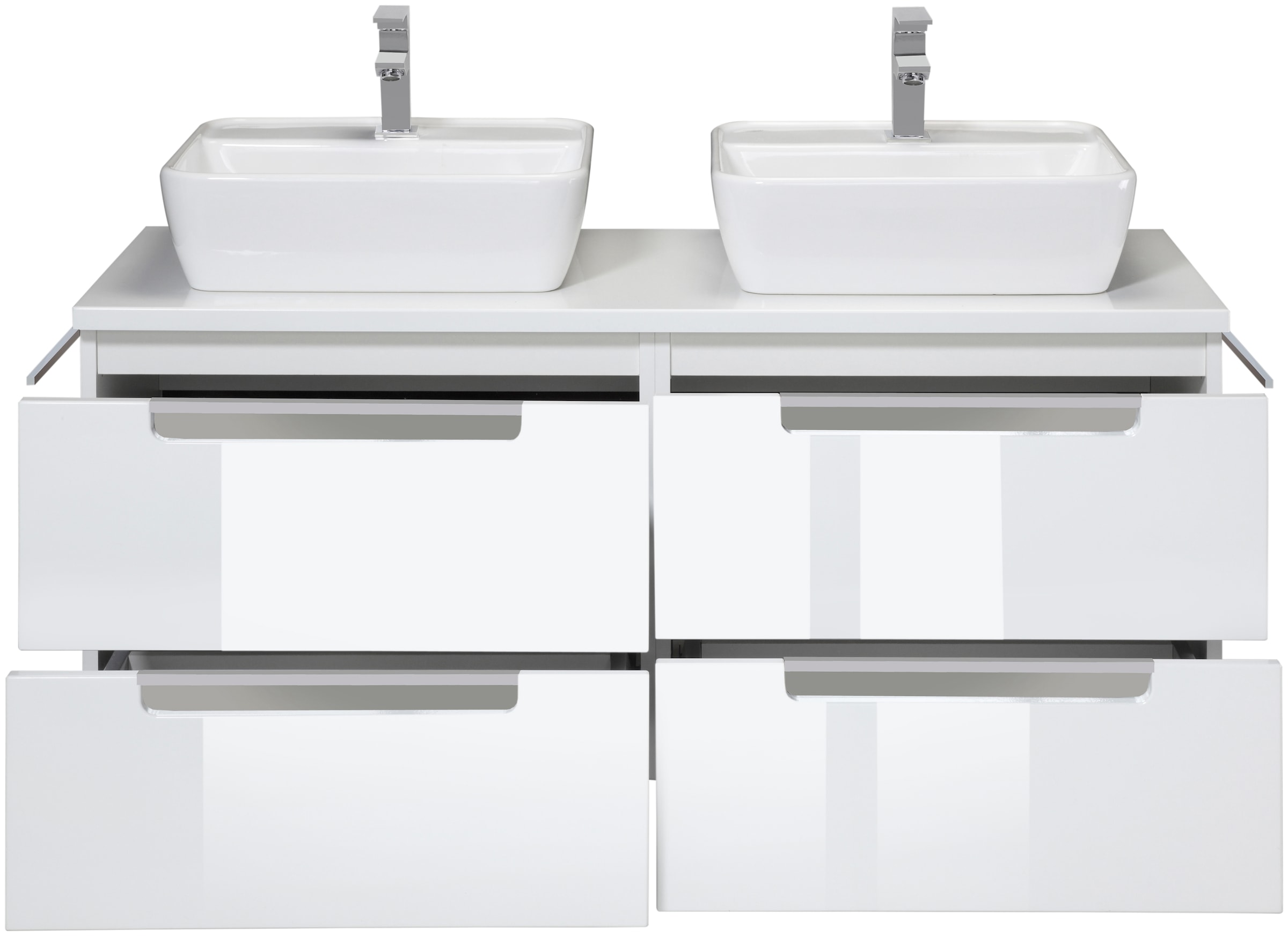 welltime Doppelwaschtisch »Malibu«, mit Soft-Close, Breite 120 cm