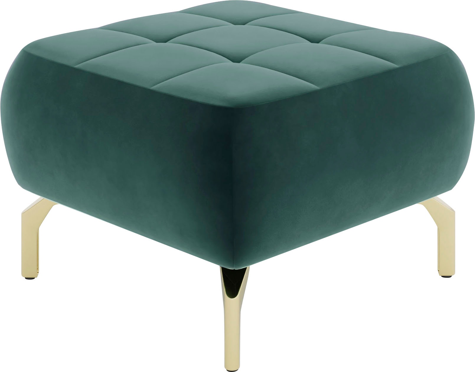 sit&more Polsterhocker »Orient 1«, goldfarbene Metallfüsse