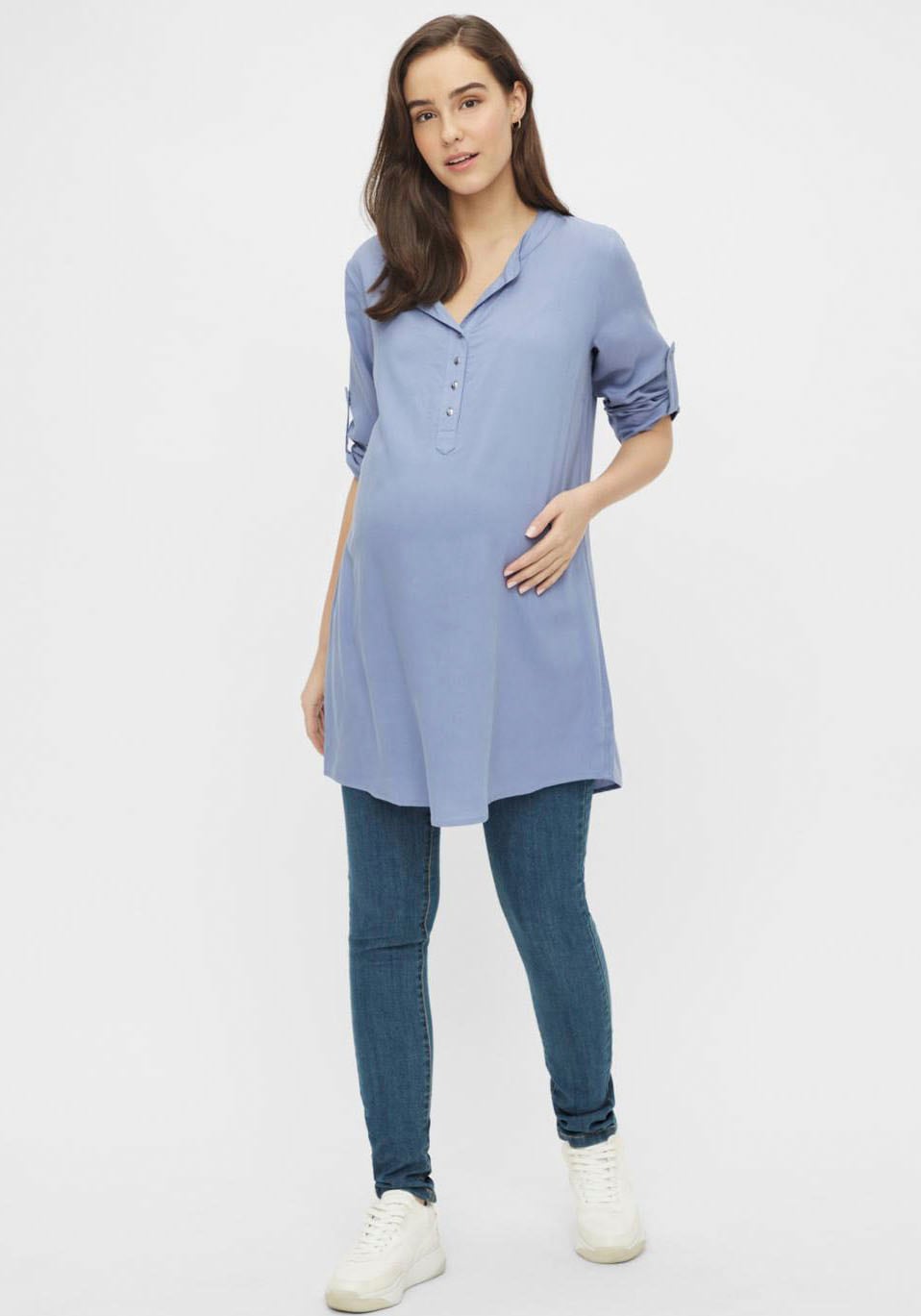 Mamalicious Umstandsbluse »MLMERCY LIA 3/4 WOVEN TUNIC 2F NOOS A.«