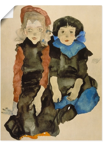 Kunstdruck »Zwei kleine Mädchen. 1911«, Kind, (1 St.)