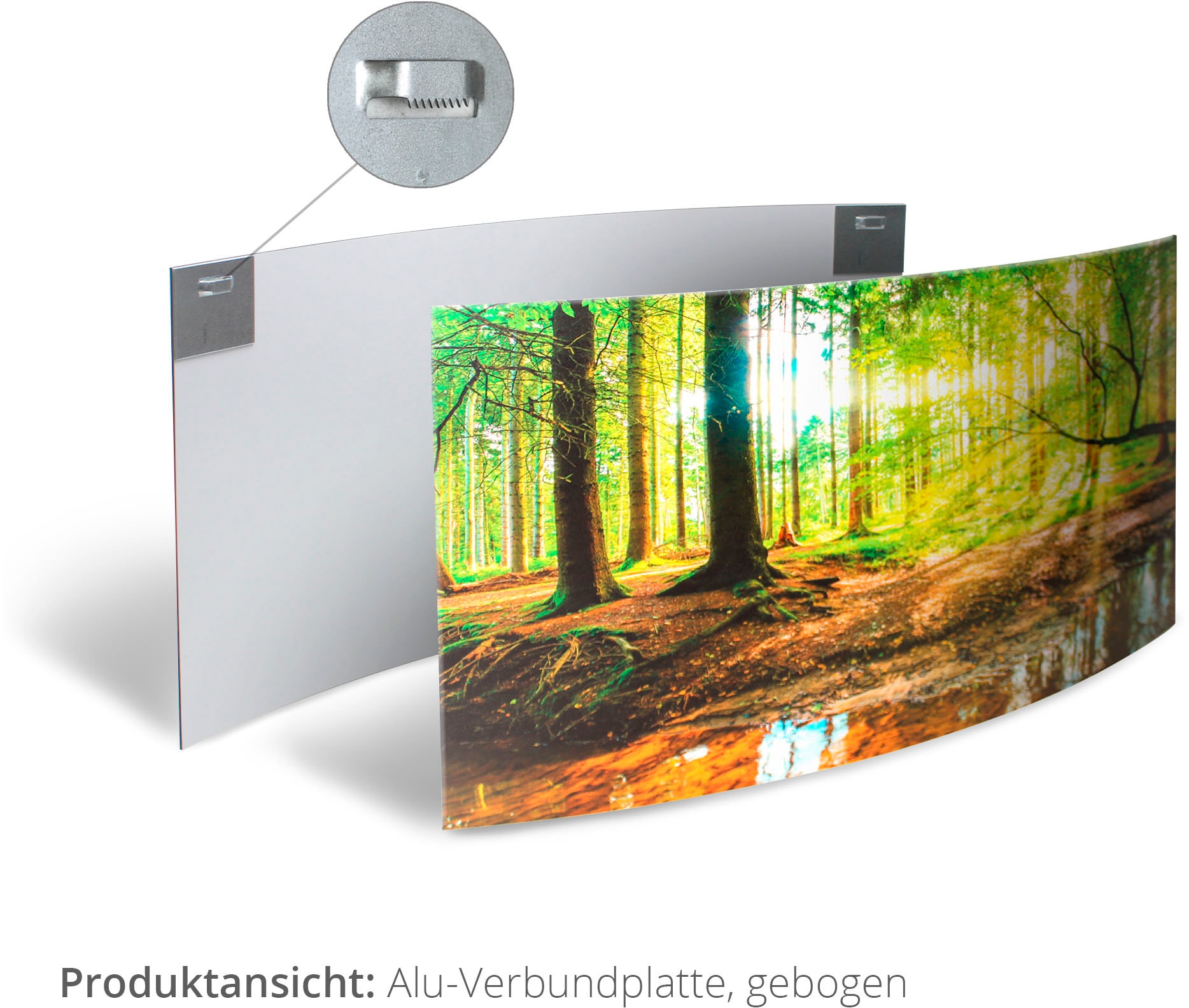 Artland Wandbild gebogen Optik mit St.), Jelmoli-Versand Sonnenaufgang s/w«, 3D | Gewässer, kaufen (1 »Ostsee online