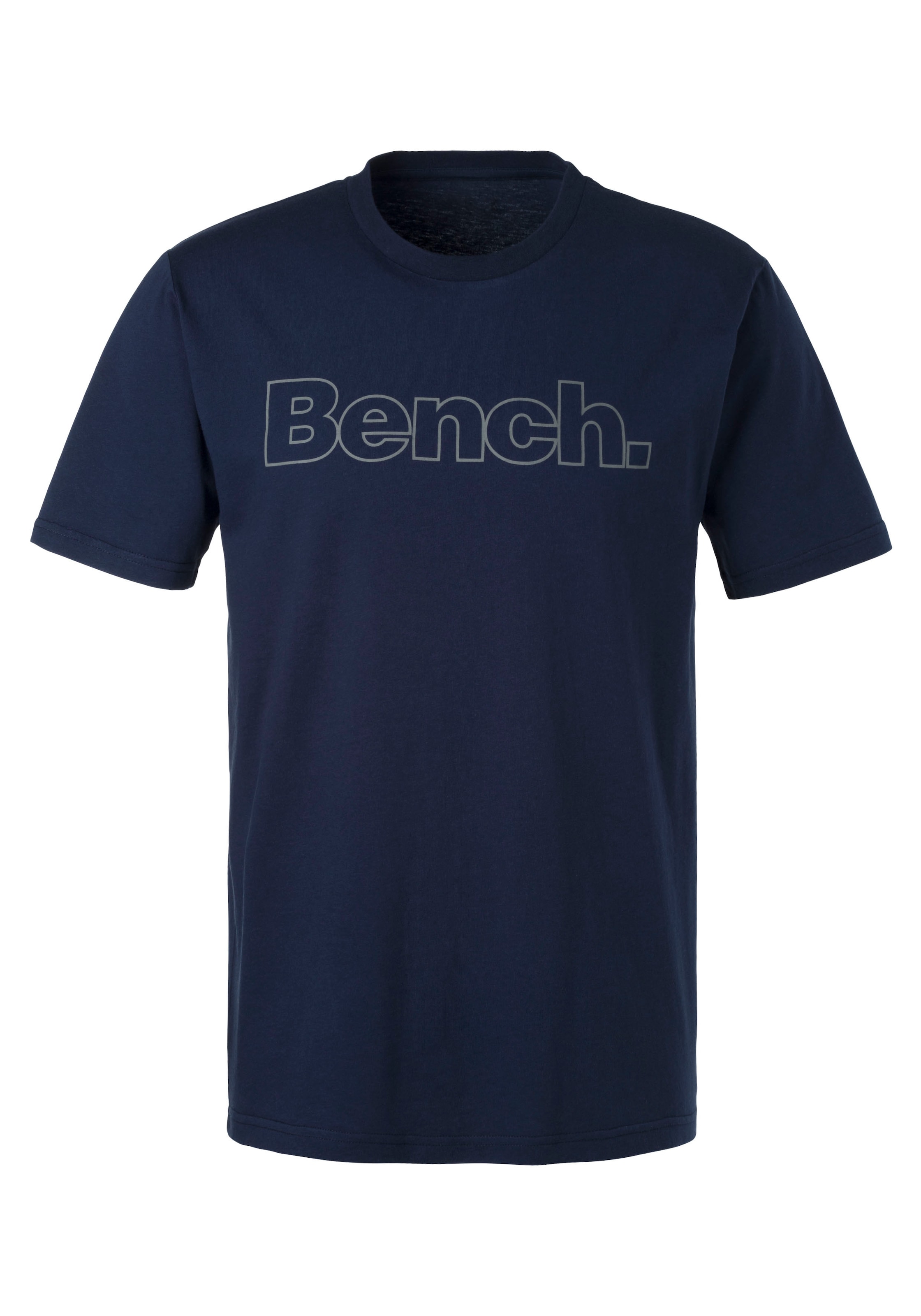 Bench. Loungewear T-Shirt, Shirt mit Logoprint, Basicshirt mit Rundhals aus reiner Baumwolle