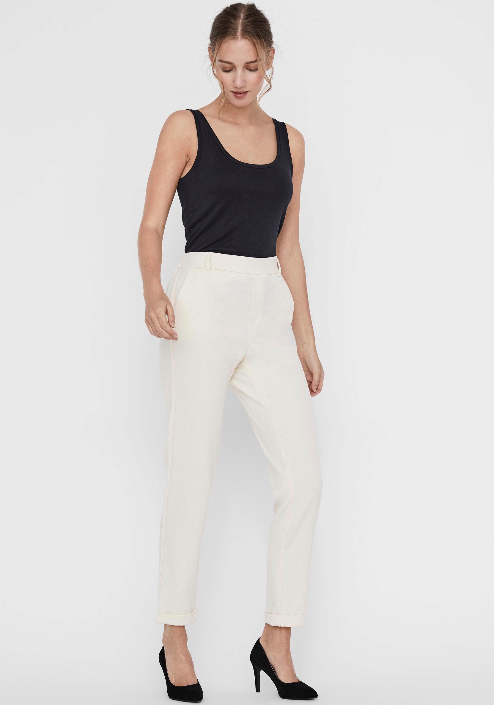 Vero Moda Anzughose »VMMAYA MR LOOSE SOLID PANT NOOS«, knöchelfreie Form mit Saumaufschlag