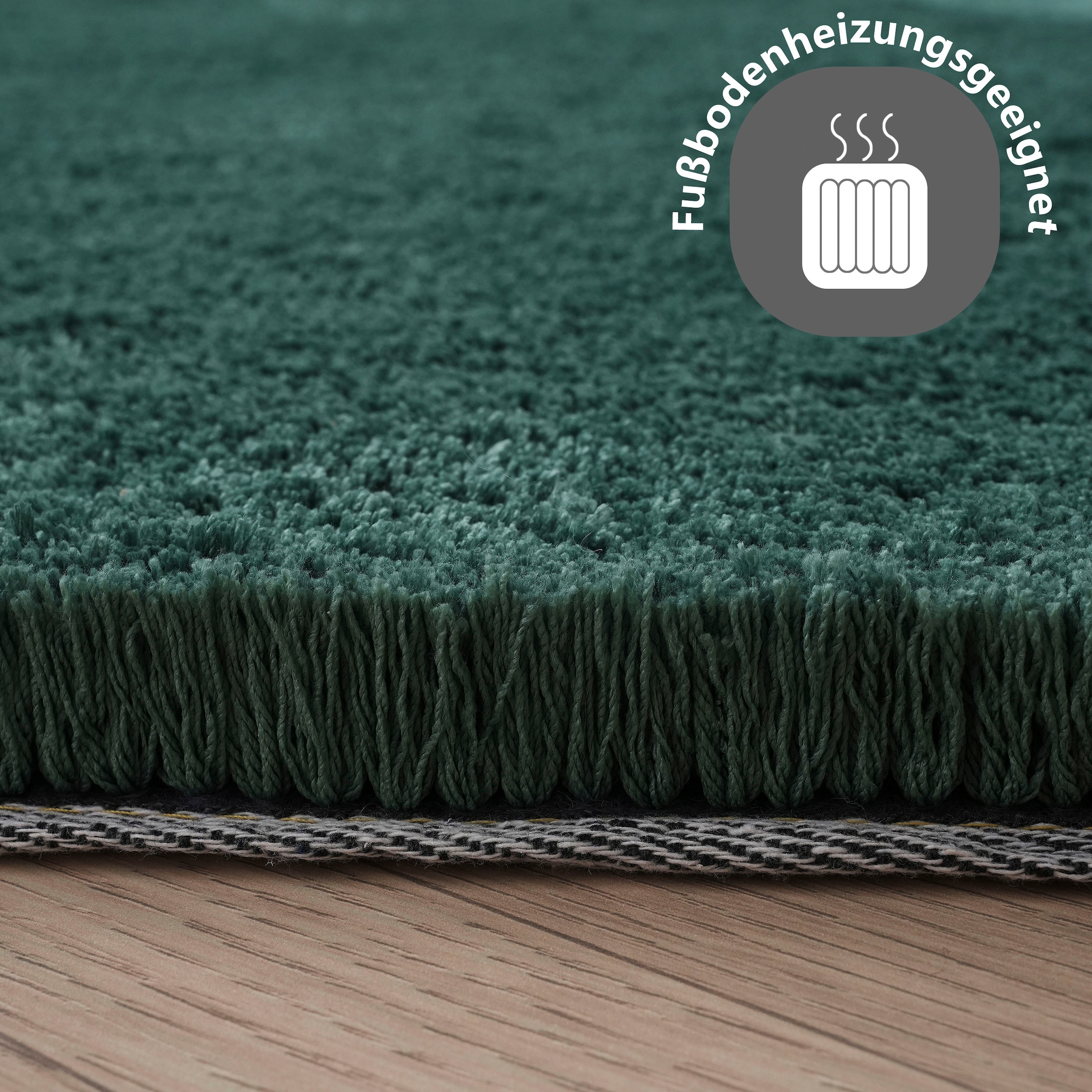 my home Hochflor-Teppich »Microfaser Teppich Magong, besonders weich, sehr feiner Flor«, rechteckig, 25 mm Höhe, uni, Wohnzimmer, Schlafzimmer, Kinderzimmer, auch rund und als Läufer