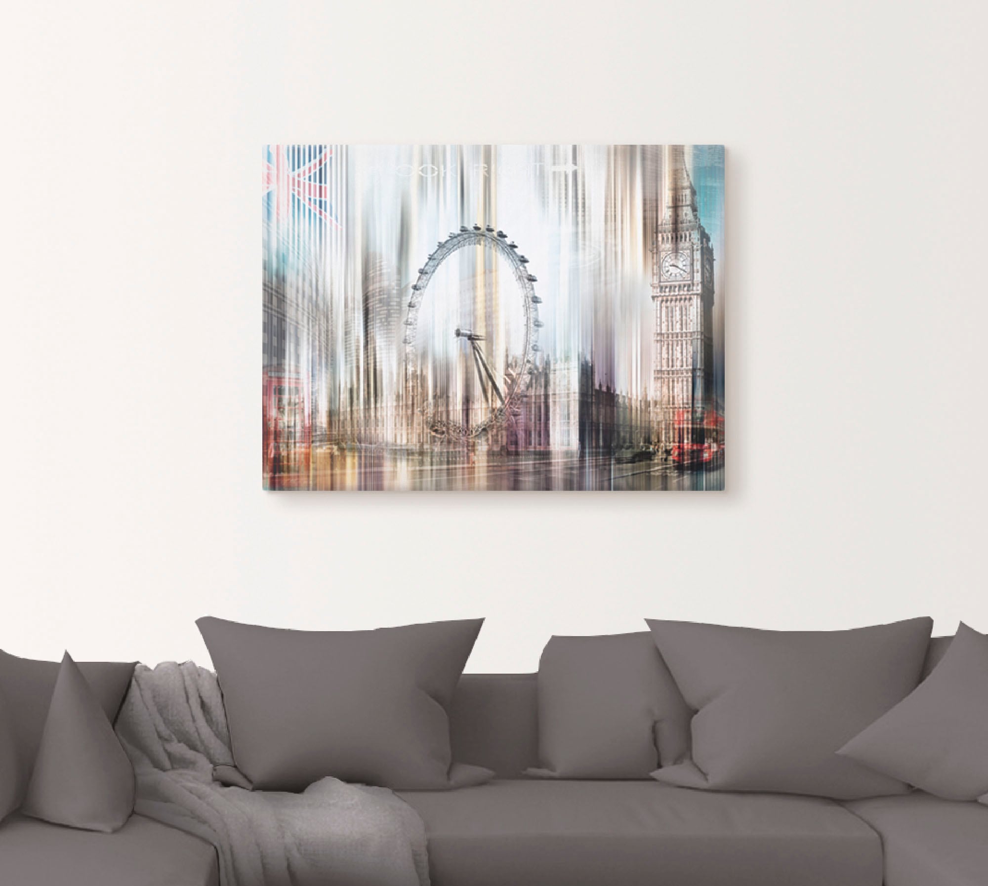 Artland Leinwandbild »London Skyline Collage I«, Gebäude, (1 St.), auf Keilrahmen gespannt