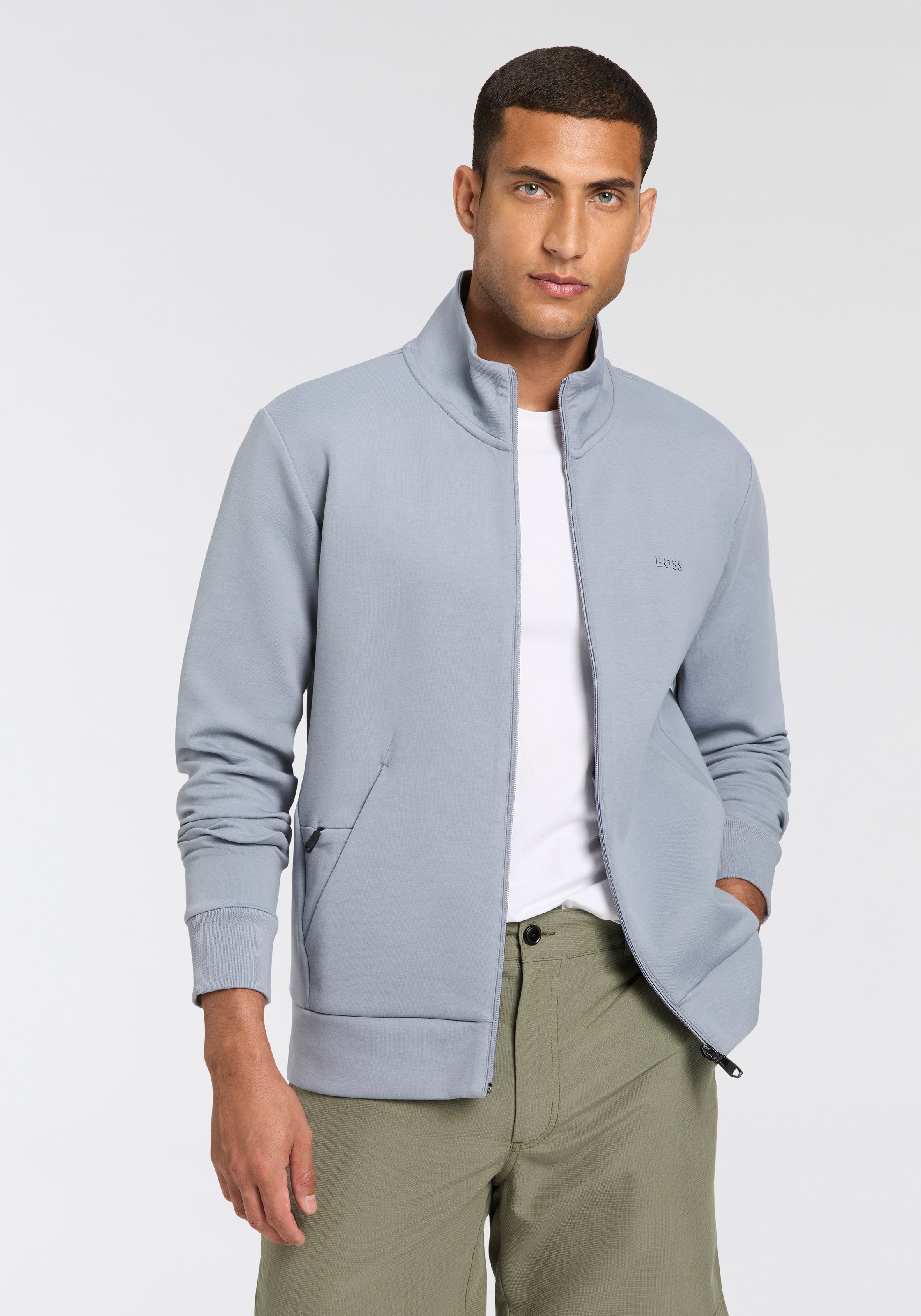 BOSS GREEN Sweatjacke »Skaz« mit Druck