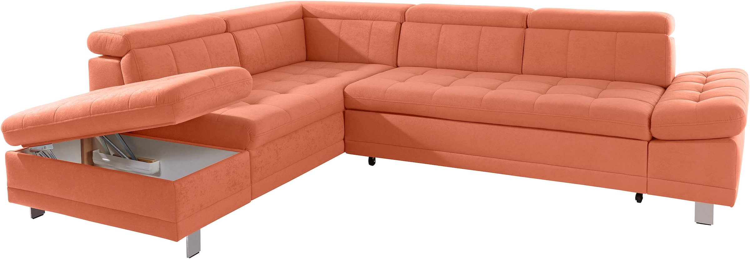 sit&more Ecksofa »Limit L-Form«, wahlweise mit Bettfunktion und Bettkasten