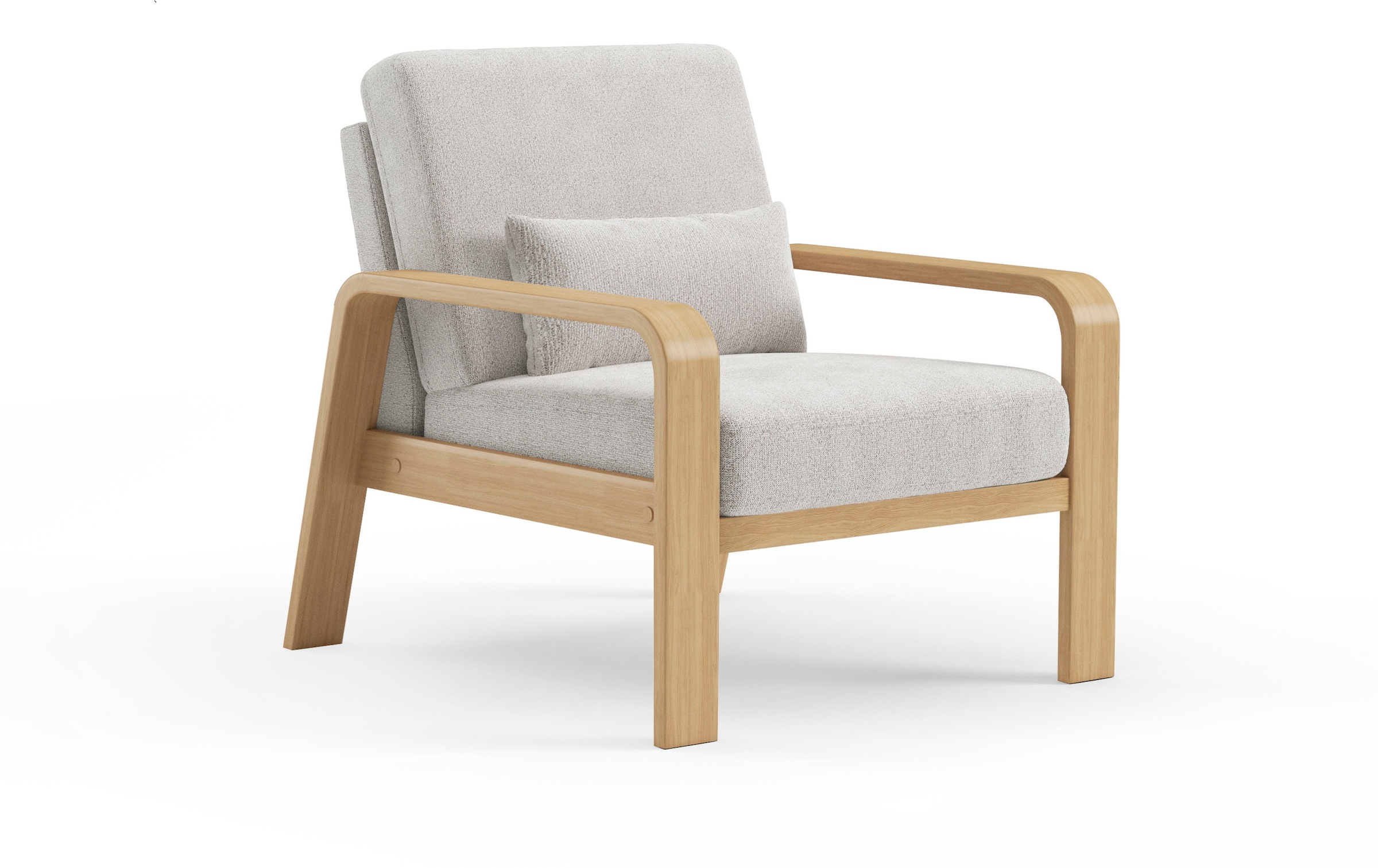 sit&more Sessel »Kolding«, Armlehnen aus Buchenholz in natur, verschiedene Bezüge und Farben