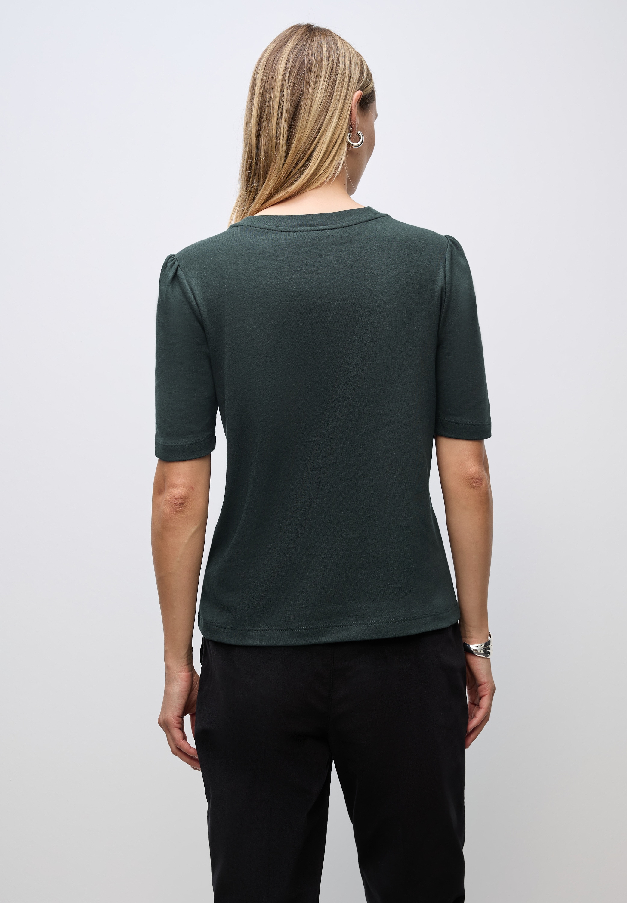 STREET ONE T-Shirt, mit Raffung an den Schultern