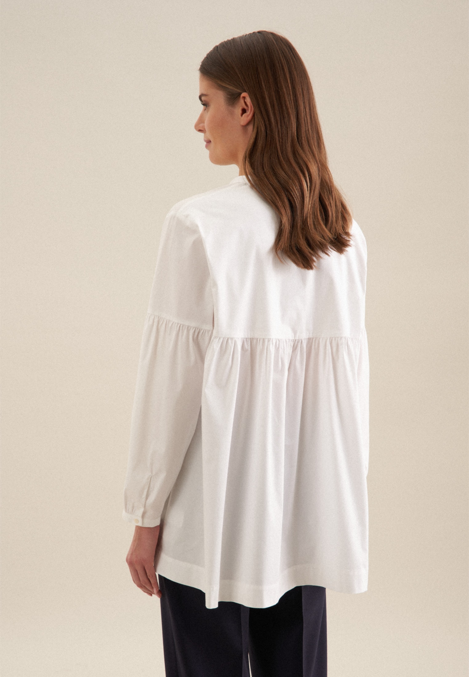 seidensticker Klassische Bluse »Schwarze Rose«, Langarm Rundhals Uni