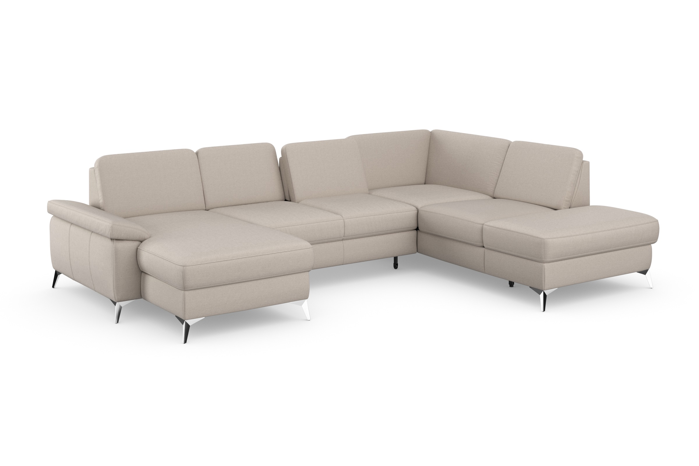 sit&more Wohnlandschaft »Padua U-Form«, inklusive Sitztiefenverstellung, Armteilfunktion und Federkern