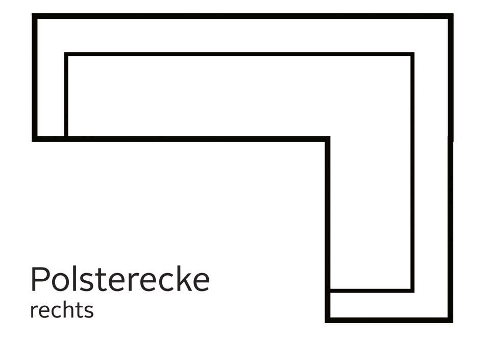 Places of Style Ecksofa »Pinto, XXL, 250/290 cm, langer Schenkel, Ottomane«, Cord, Chenille, Lederoptik, mit Keder, Metallfüsse, Wellenunterfederung