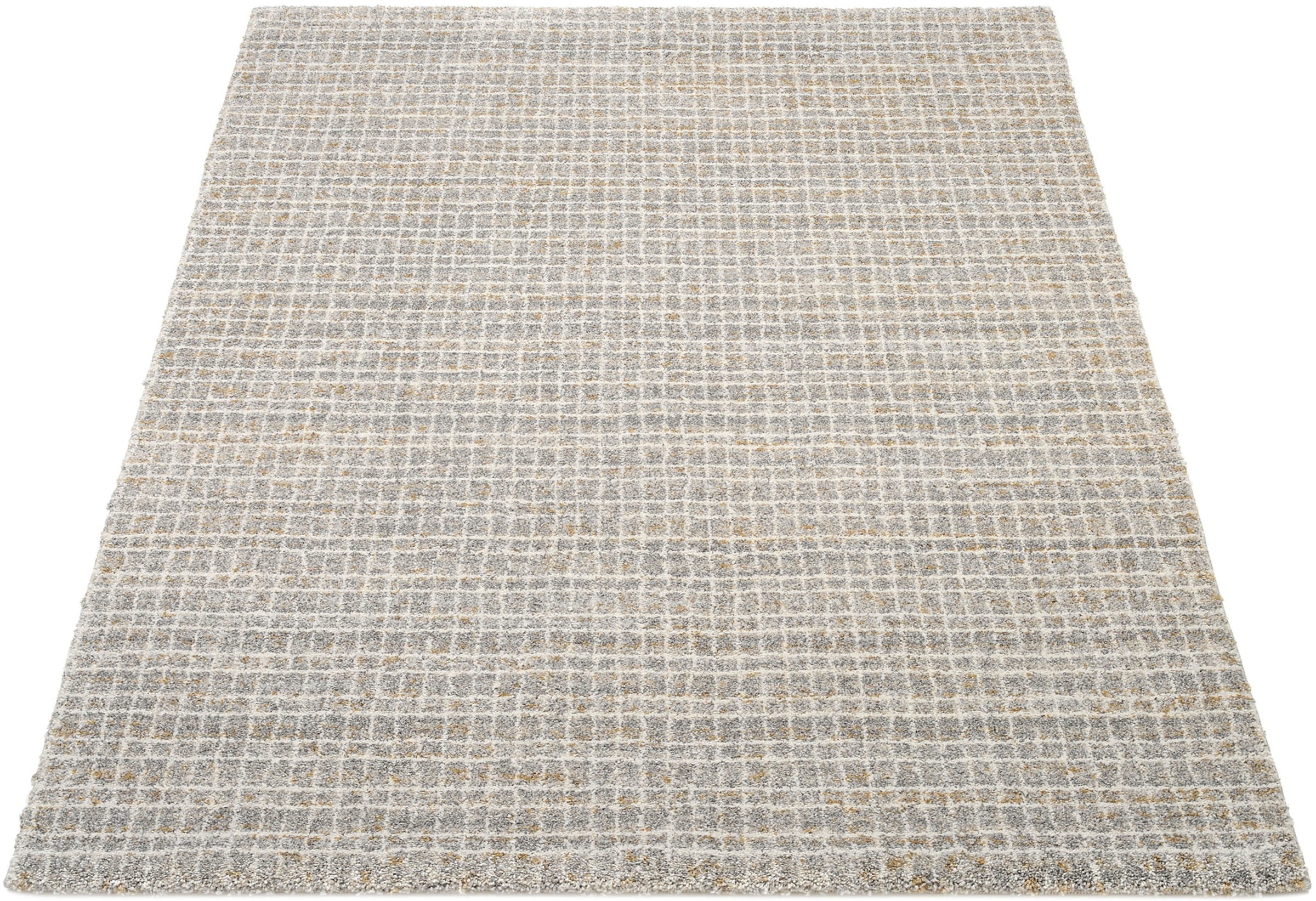 OCI DIE TEPPICHMARKE Teppich »NEW VILLA GEO« rechteckig 20 mm Höhe fein kariertes Design, Wohnzimmer