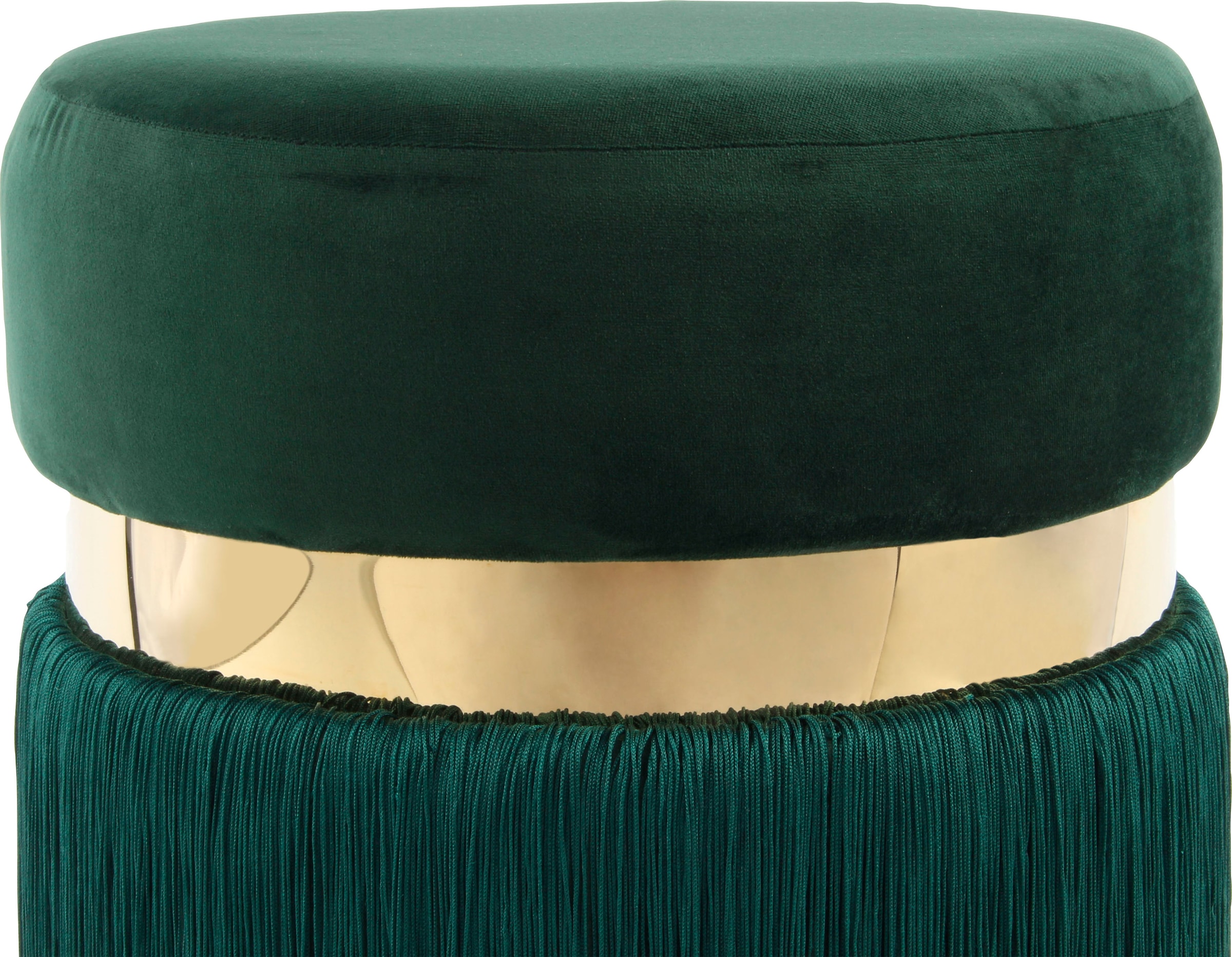 Kayoom Sitzhocker »Hocker Rebecca 925, Sitzpouf in runder Form,mit samtigem Bezug«, (1 St.), pflegeleicht, modern, vielseitig verwendbar, Sitzfläche gepolstert