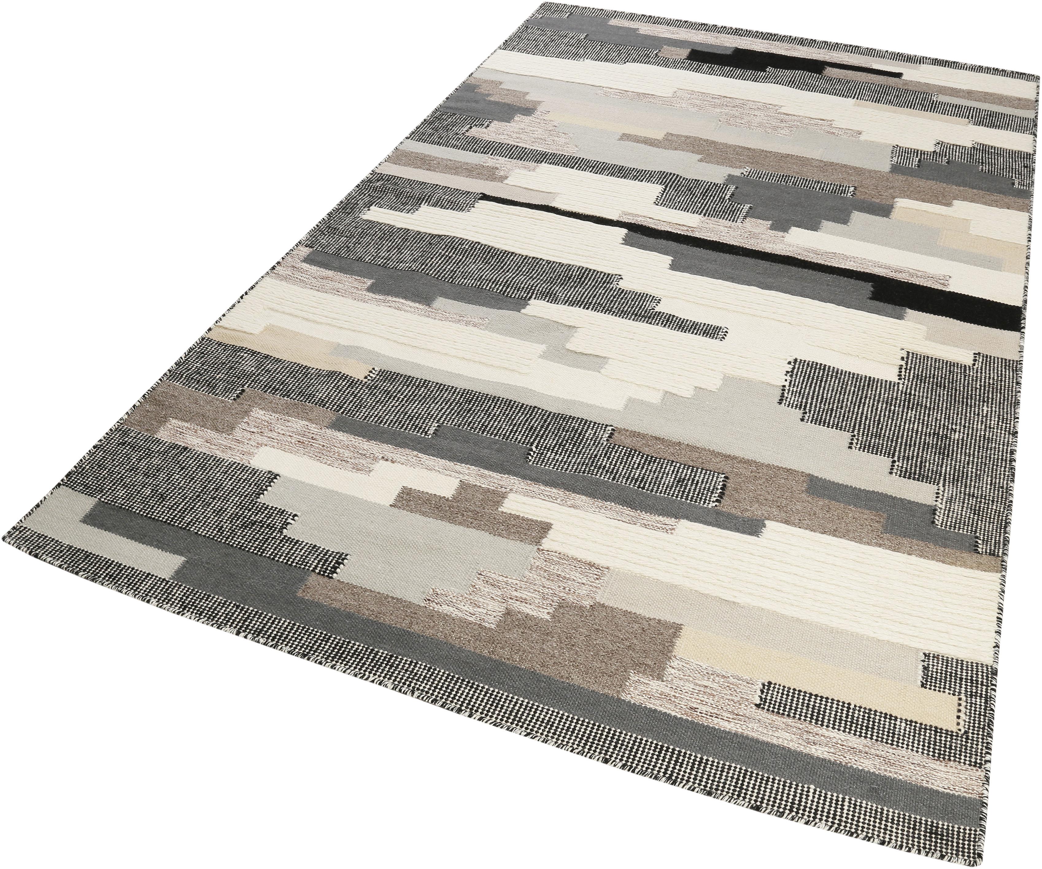 Esprit Wollteppich »Natham Kelim ESP-6012« rechteckig 8 mm Höhe reine Wolle, Wohnzimmer