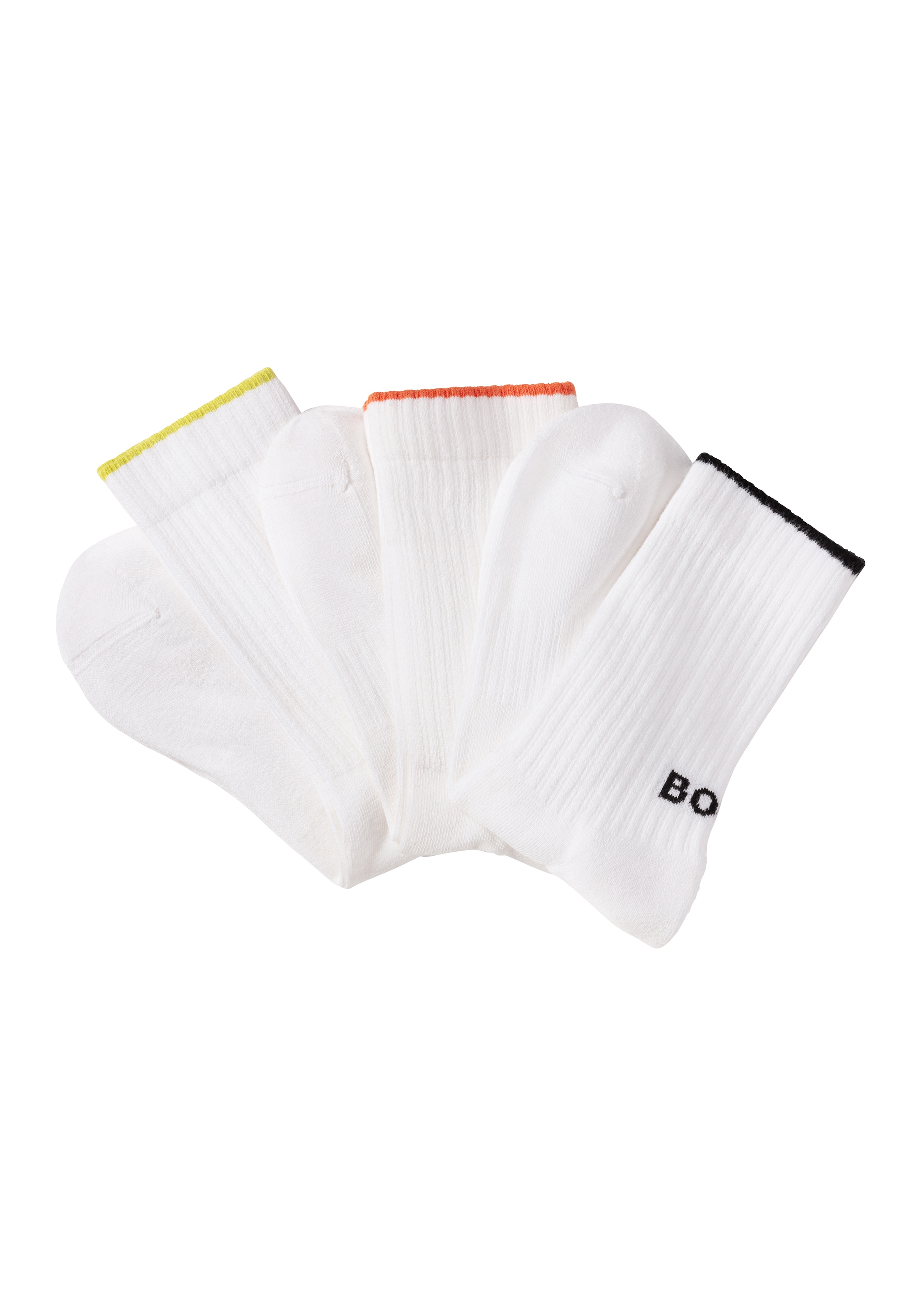 BOSS Businesssocken »3PQS Rib Logo Bam« Packung, 3 Stk. tlg. mit Kontraststreifen