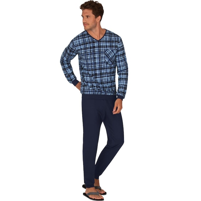 ❤ Trigema Schlafanzug »TRIGEMA Langer Schlafanzug mit Karo-Muster« kaufen  im Jelmoli-Online Shop