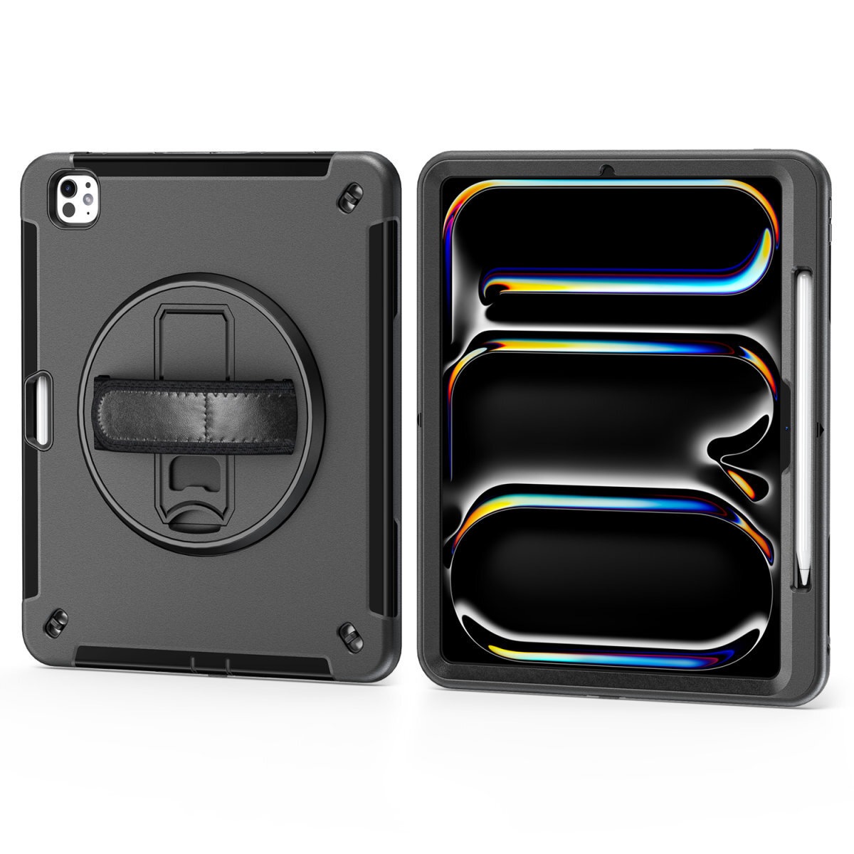 4smarts Tablet-Hülle »Rugged Case GRIP für Apple iPad Pro 13 (M4, 2024)«, Backcover, Schutzhülle, Handyschutzhülle, Case, Schutzcase, stossfest
