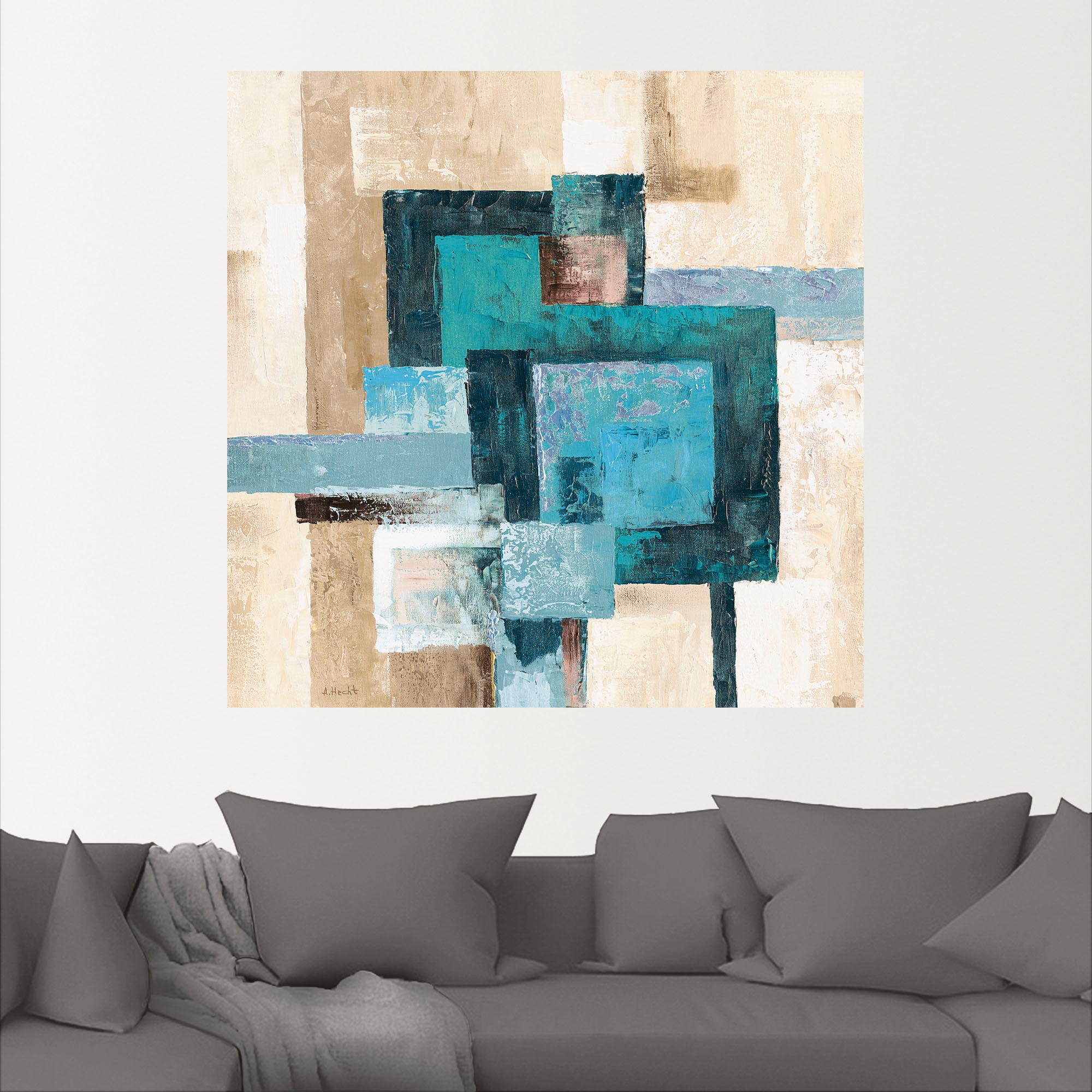 Artland Wandbild »Abstrakte Karos«, Muster, (1 St.), als Alubild,  Leinwandbild, Wandaufkleber oder Poster in versch. Grössen online bestellen  | Jelmoli-Versand