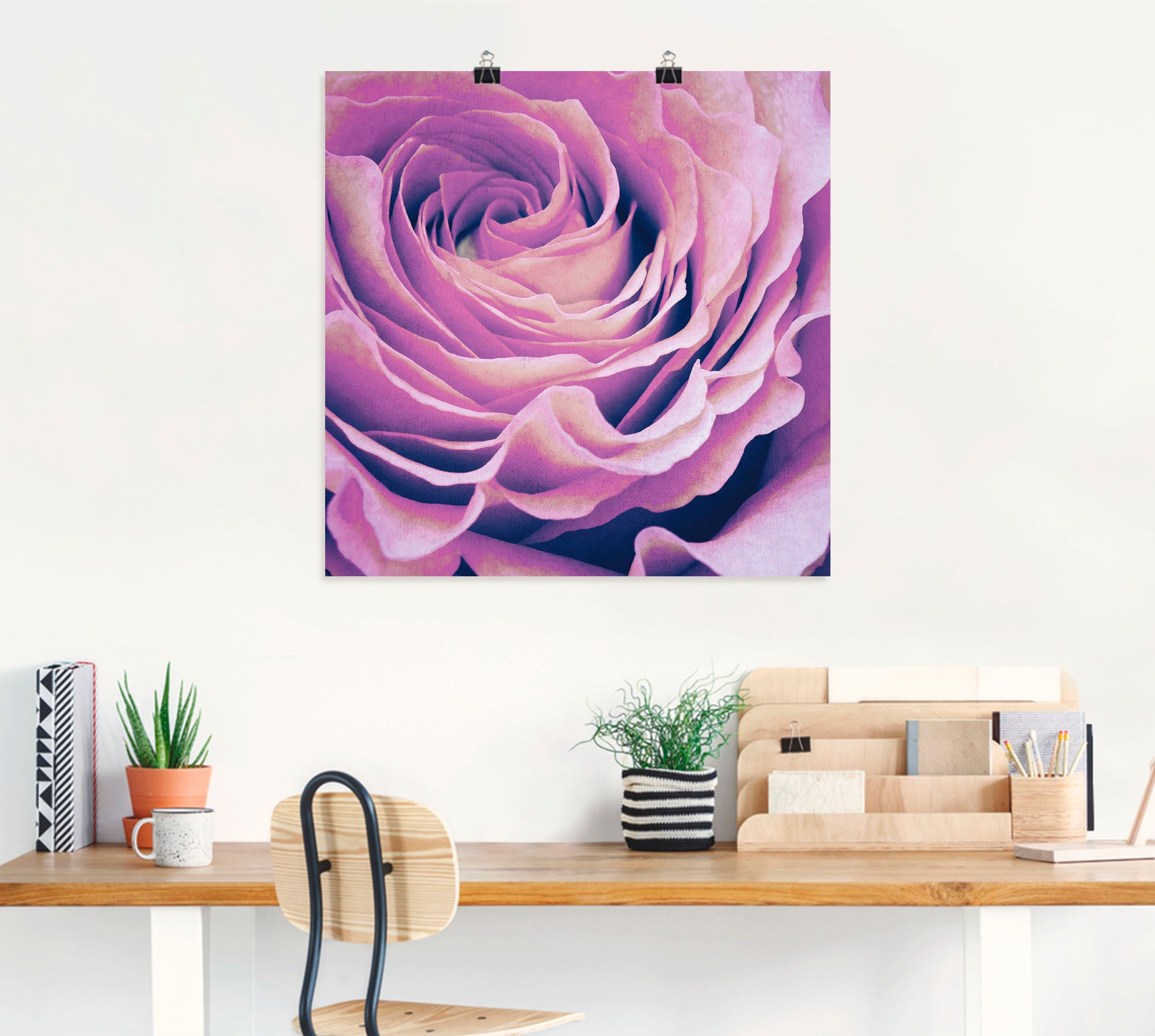 Artland Poster "Lila Rose" Blumen 1 Stk. tlg. ohne Rahmen